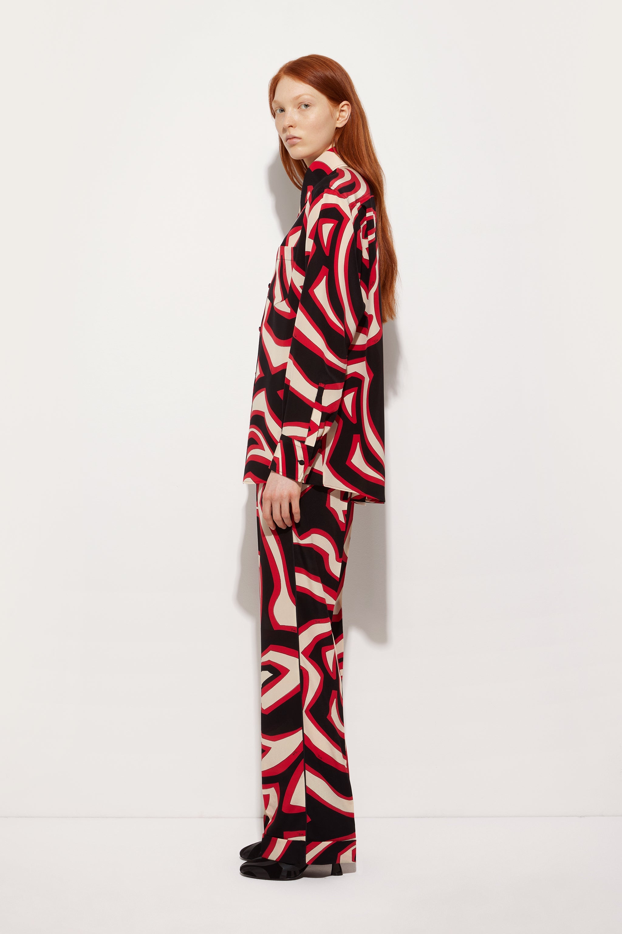 Pucci Labirinto Print Silk Pajama Trousers