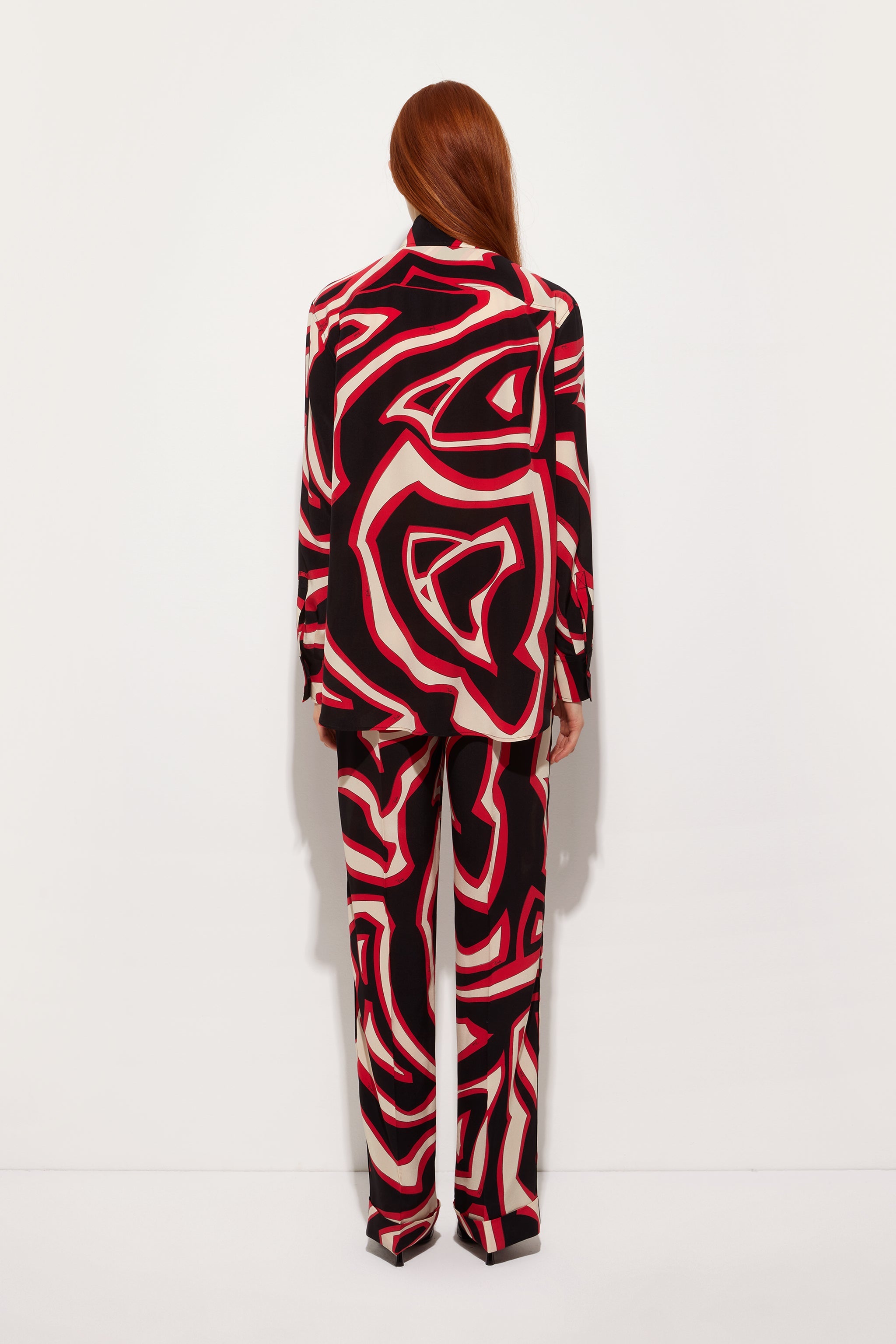 Pucci Labirinto Print Silk Pajama Trousers