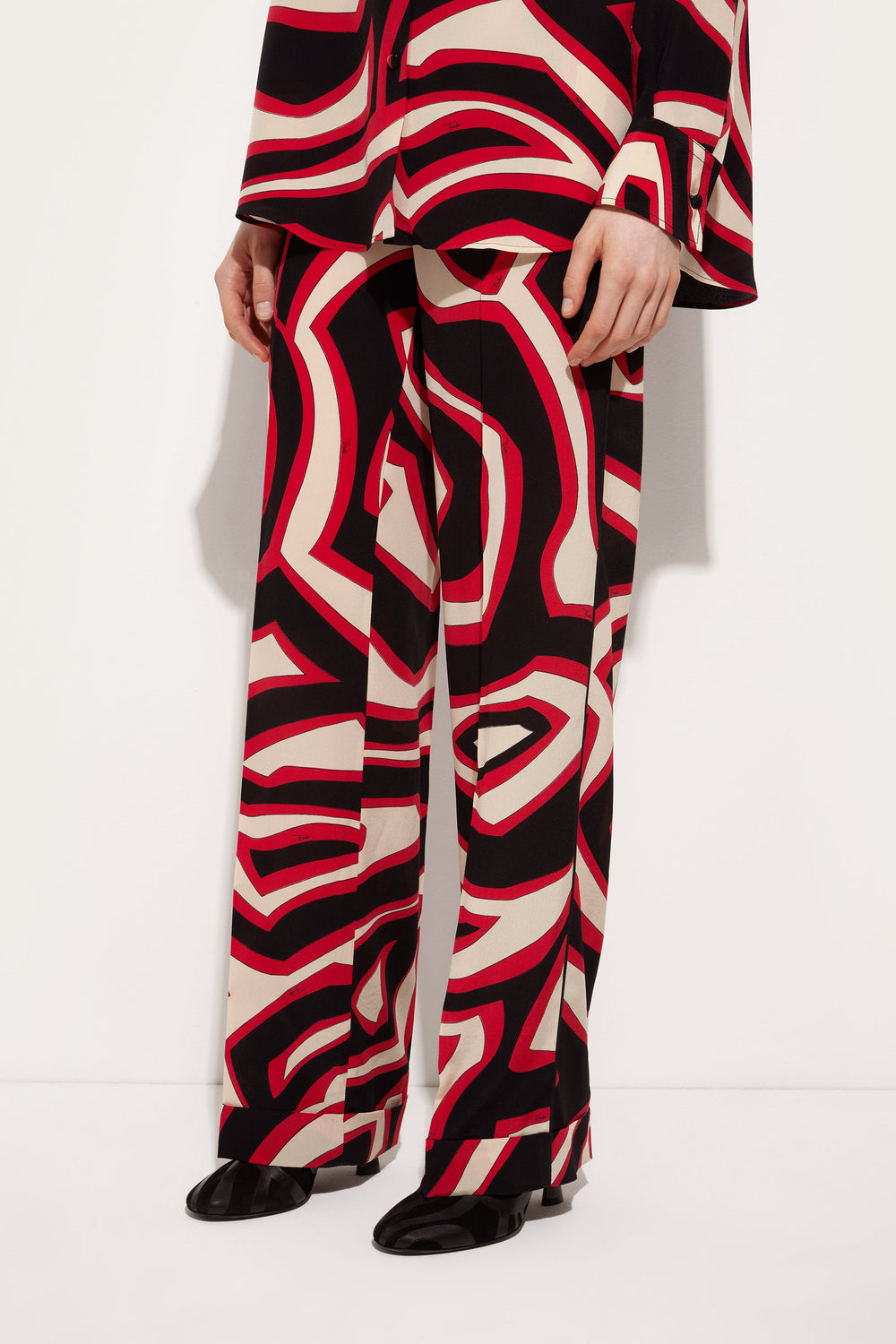 Pucci Labirinto Print Silk Pajama Trousers