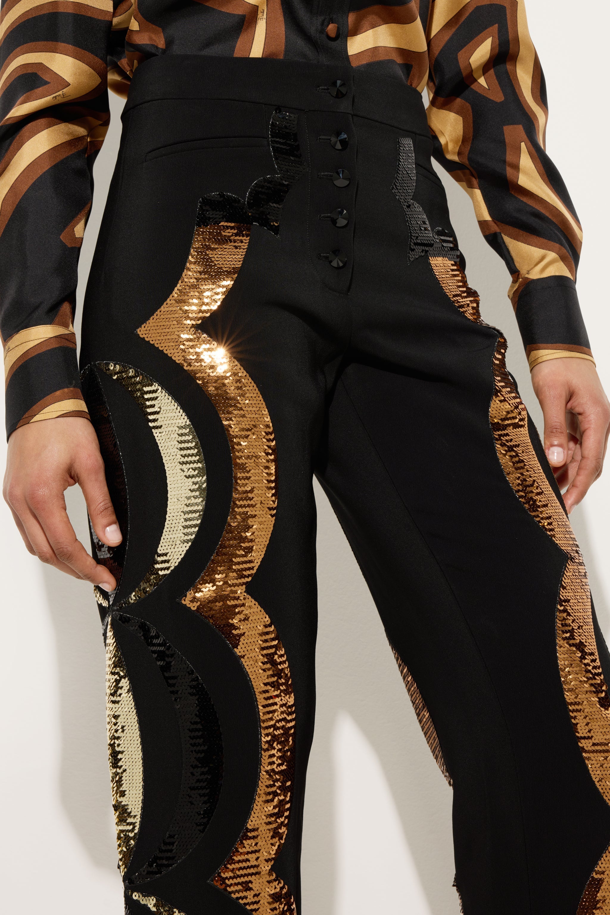 Pucci Embroidered Straight-Leg Pants