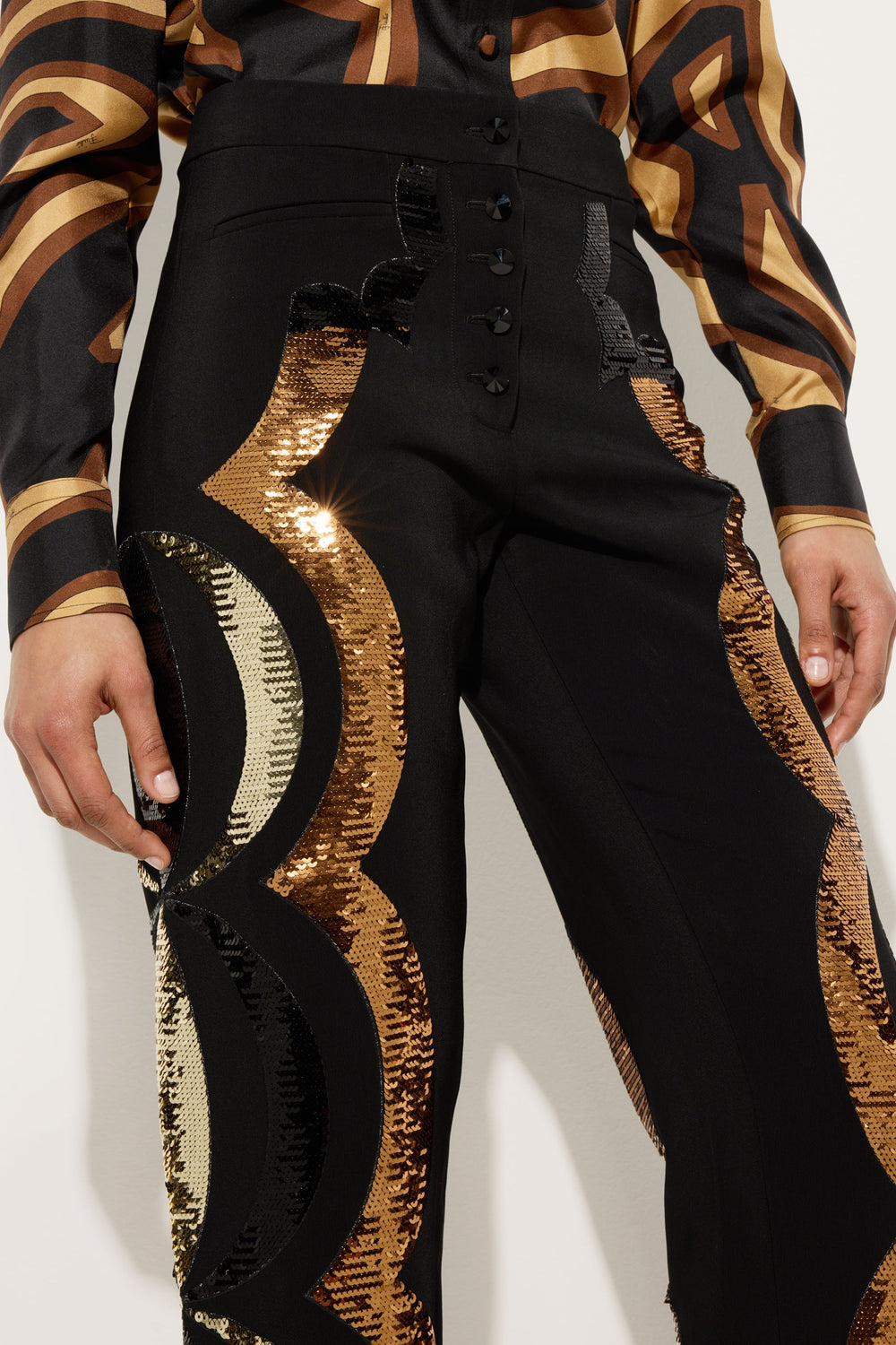 Pucci Embroidered Straight-Leg Pants