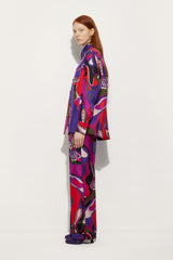 Pucci Orchidee Print Silk Pajama Trousers