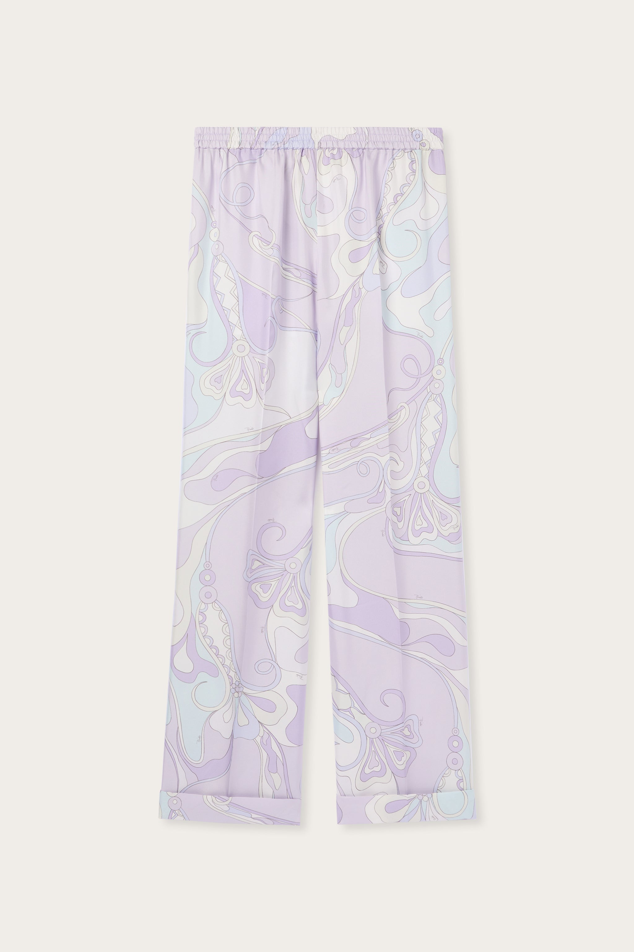 Pucci Orchidee Print Silk Pajama Trousers