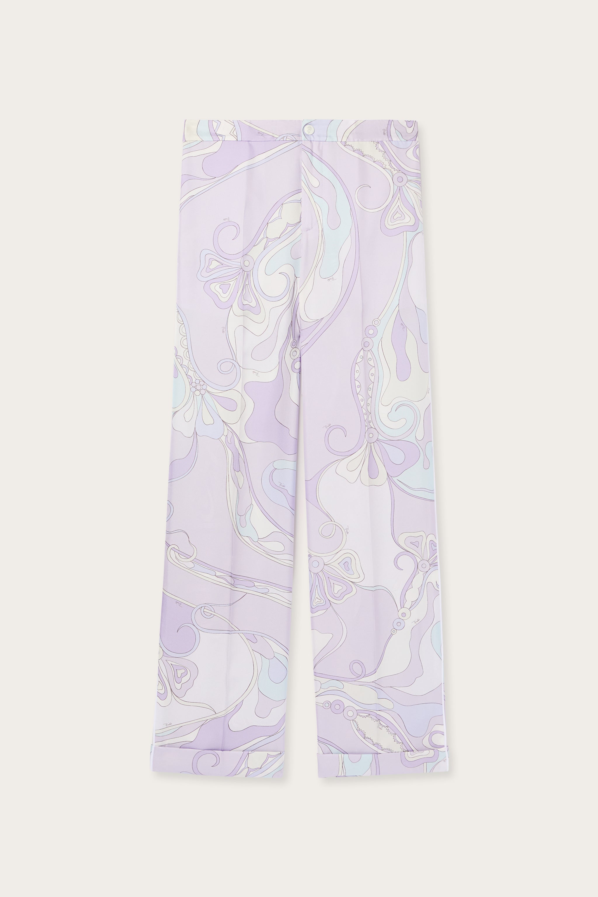 Pucci Orchidee Print Silk Pajama Trousers