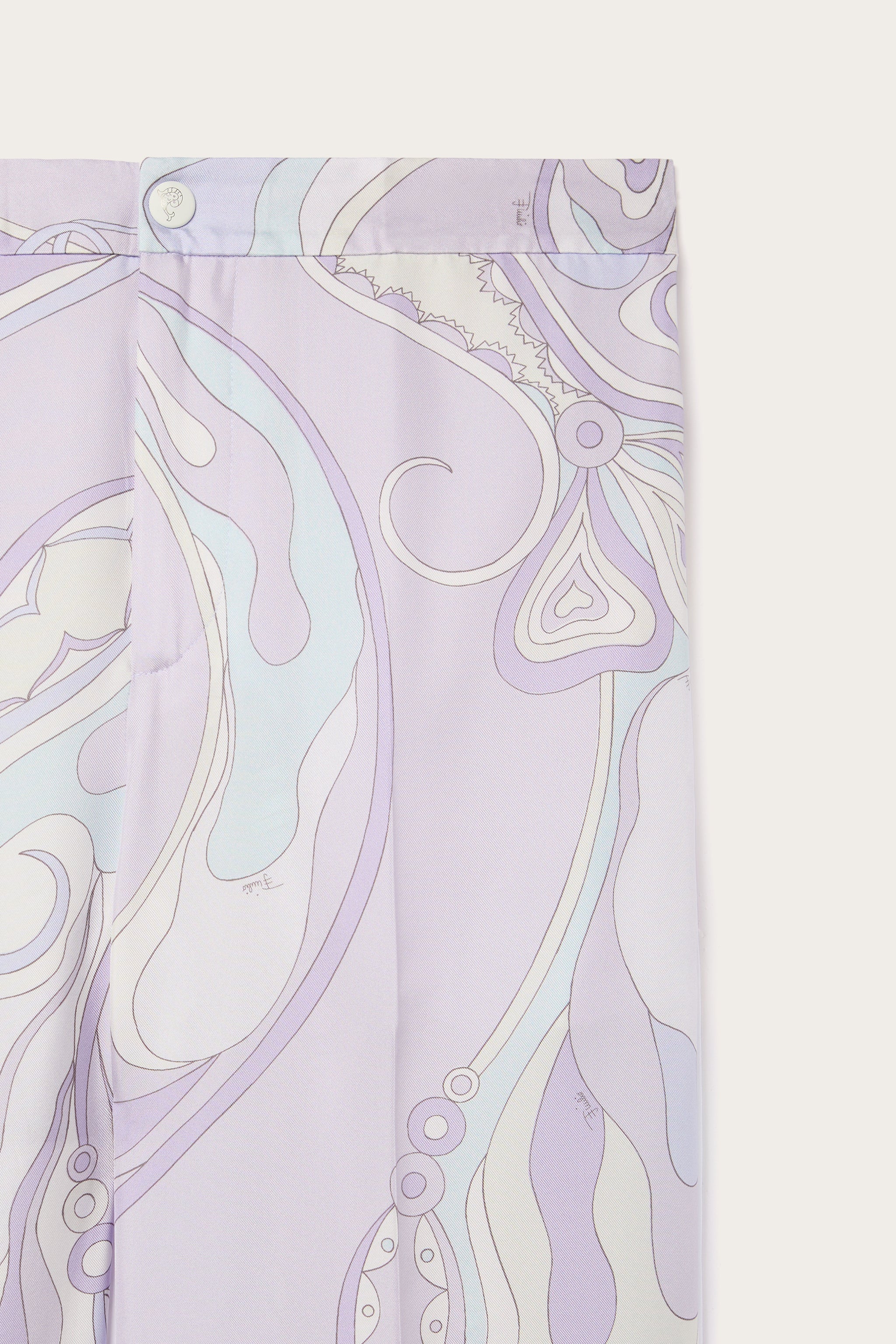 Pucci Orchidee Print Silk Pajama Trousers