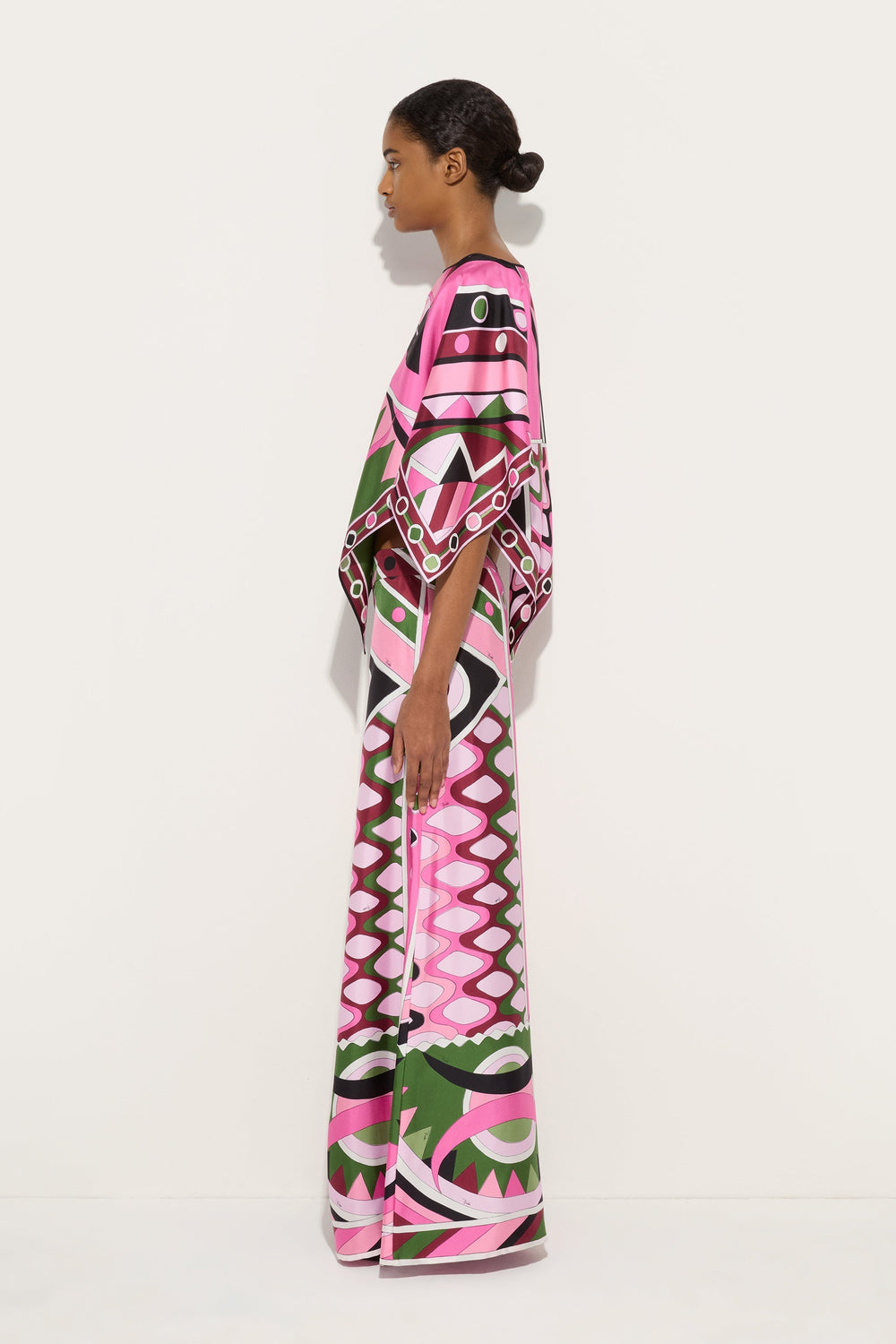 Pucci Vivara Print Wide Leg Silk Pants