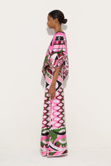 Pucci Vivara Print Wide Leg Silk Pants