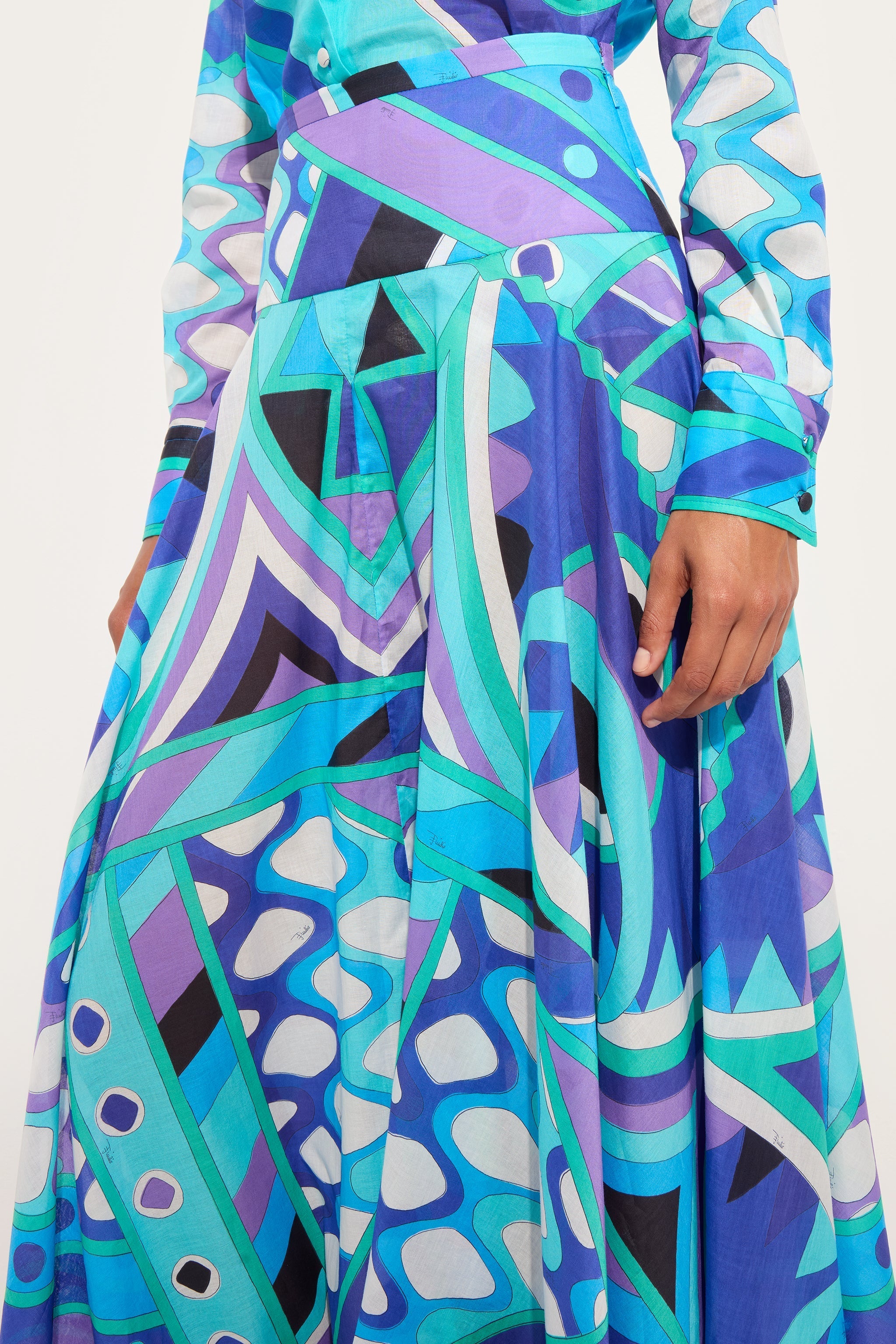 Pucci Vivara Print Cotton Skirt