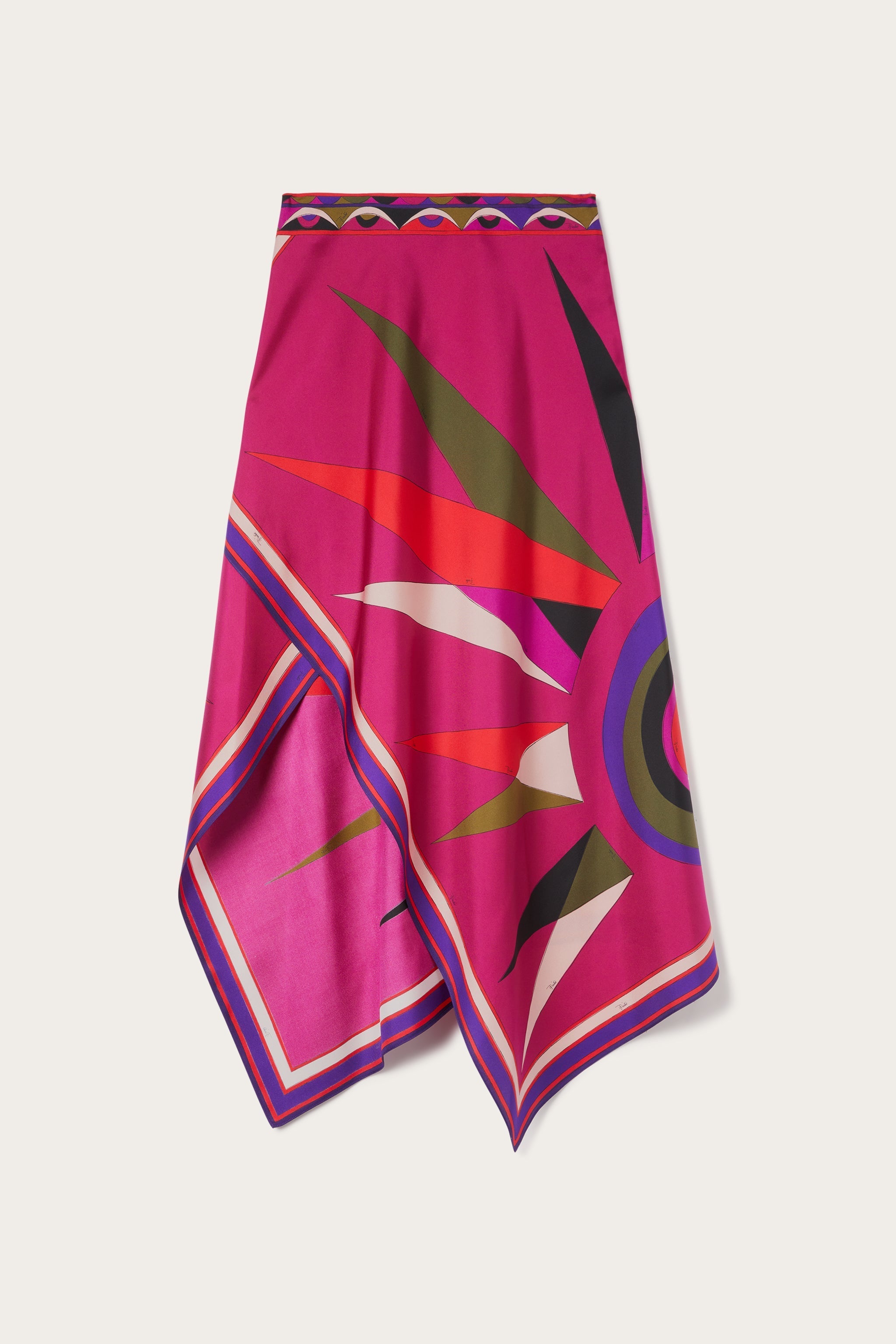 Pucci Hawaii Print Asymmetrical Skirt