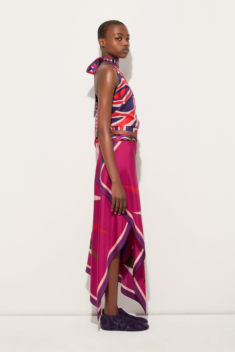 Pucci Hawaii Print Asymmetrical Skirt