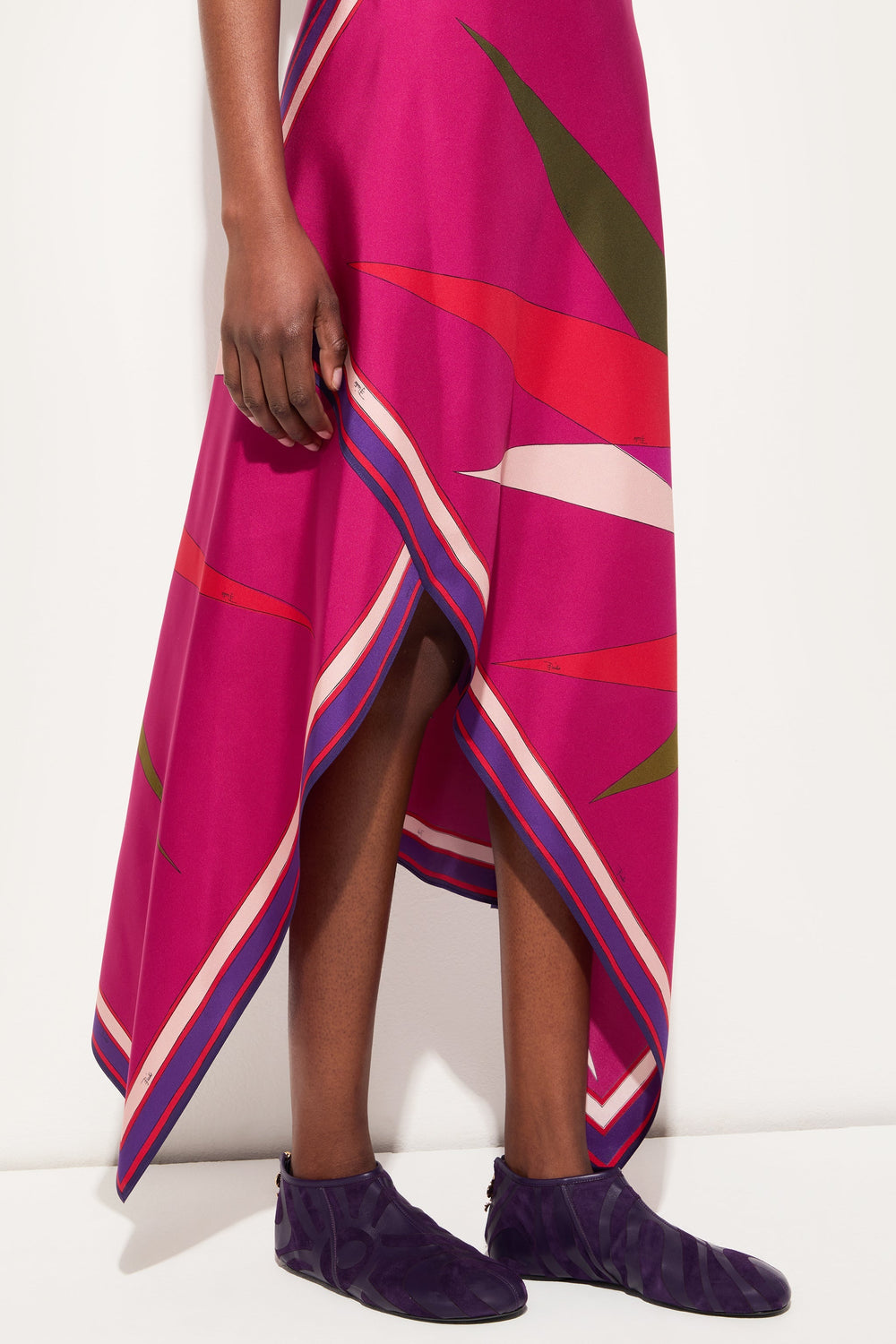 Pucci Hawaii Print Asymmetrical Skirt