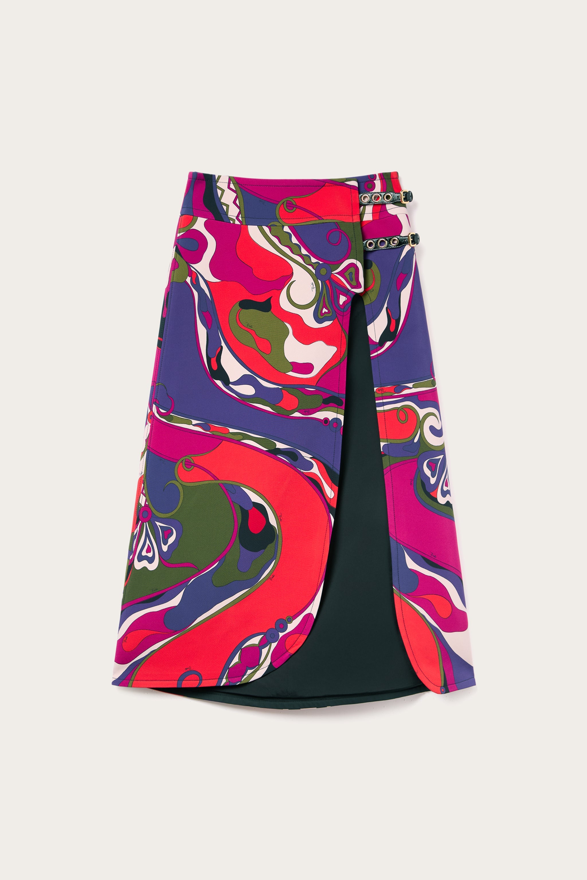 Pucci Orchidee Print Midi Skirt
