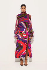Pucci Orchidee Print Midi Skirt