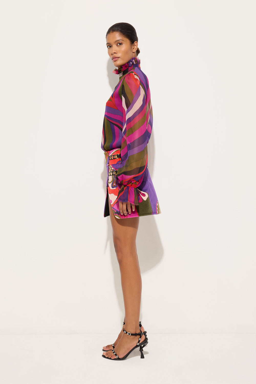 Pucci Orchidee Print Mini Skirt
