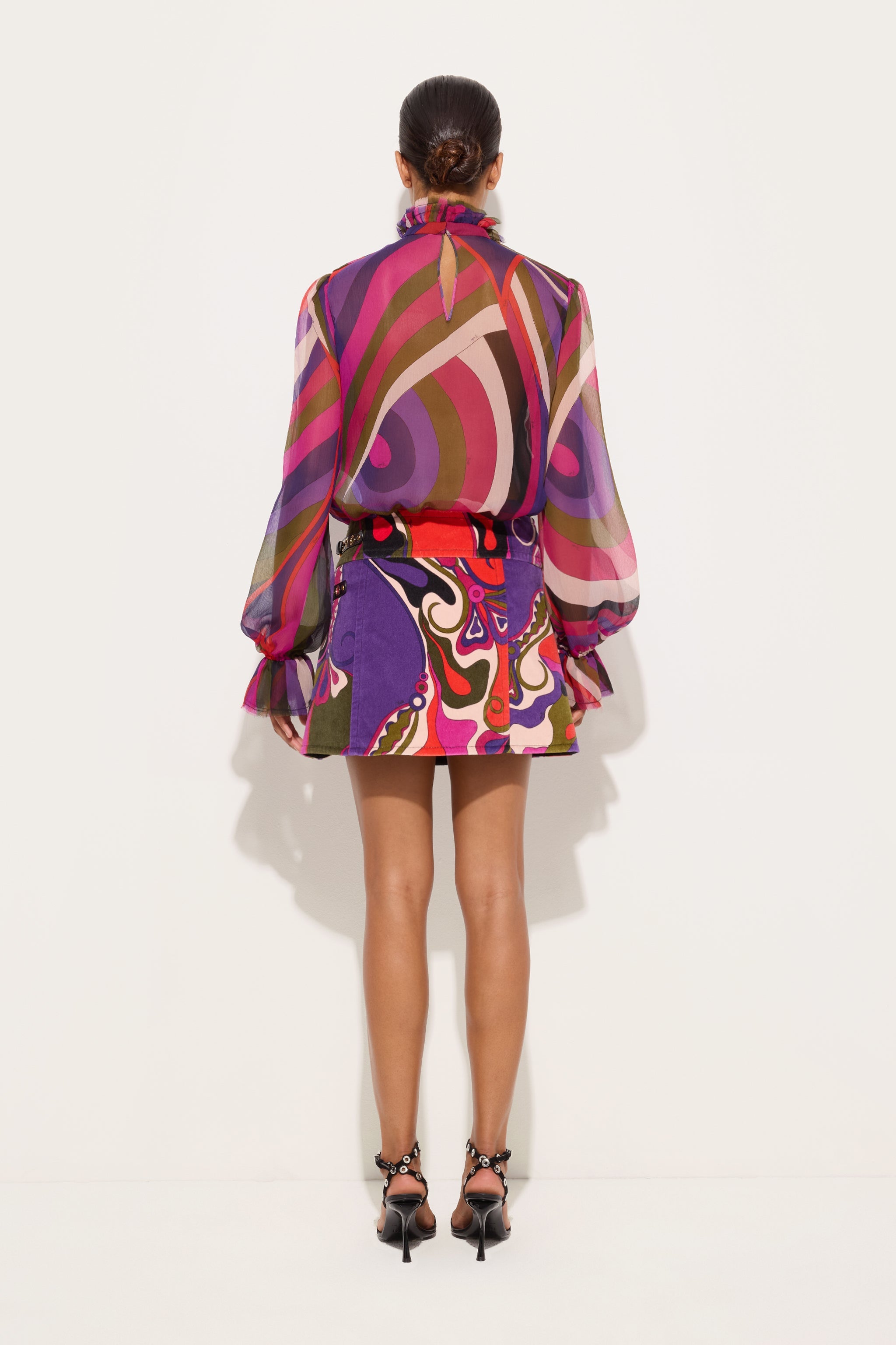Pucci Orchidee Print Mini Skirt