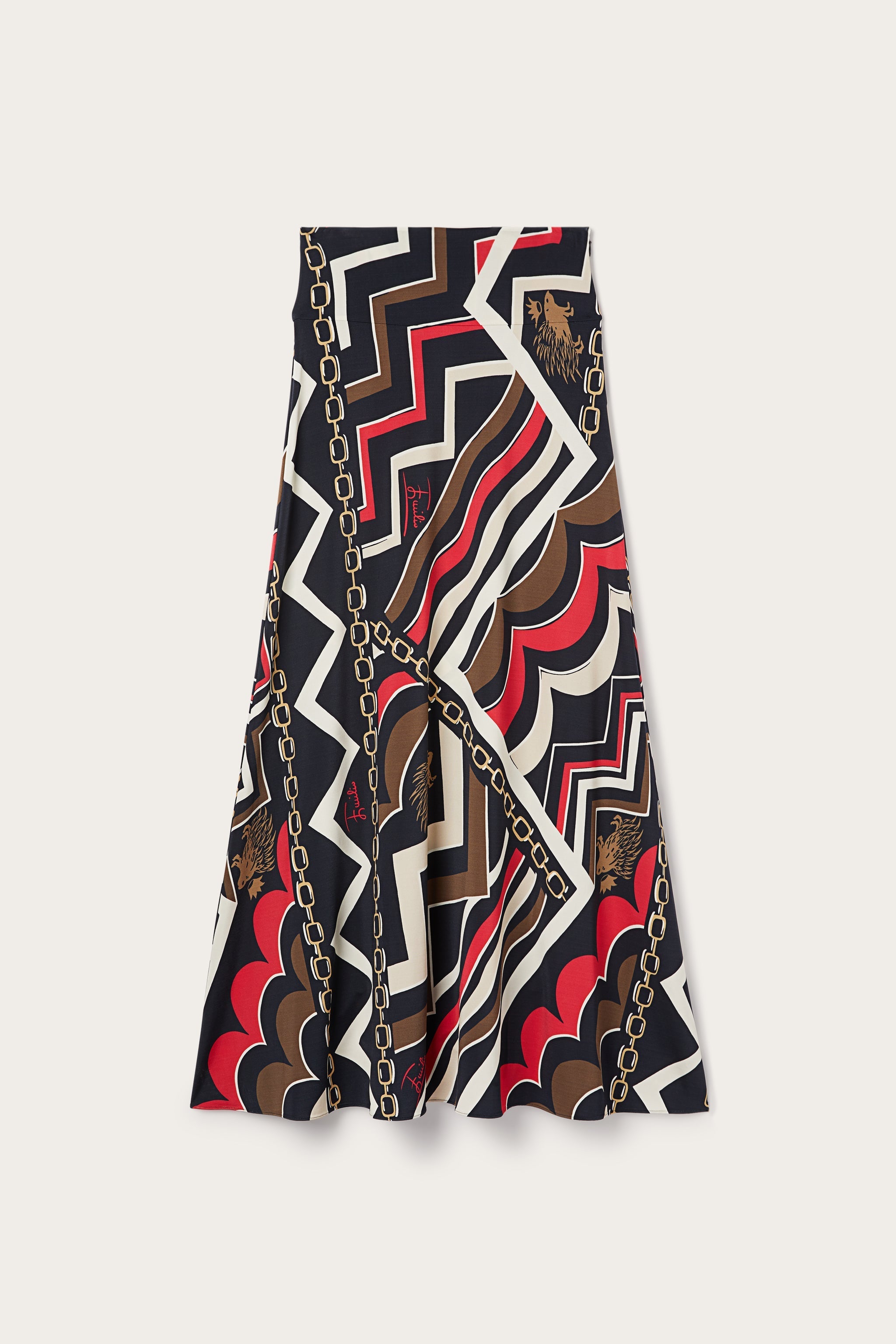 Pucci Istrice Print Long Skirt