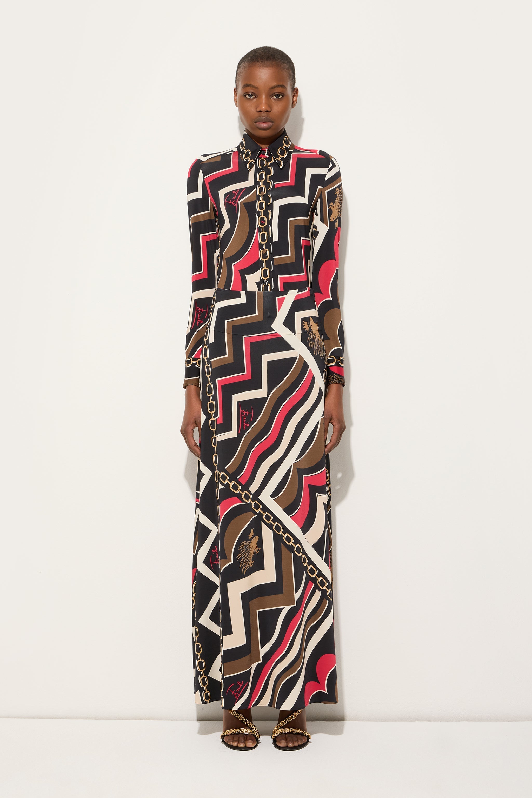 Pucci Istrice Print Long Skirt