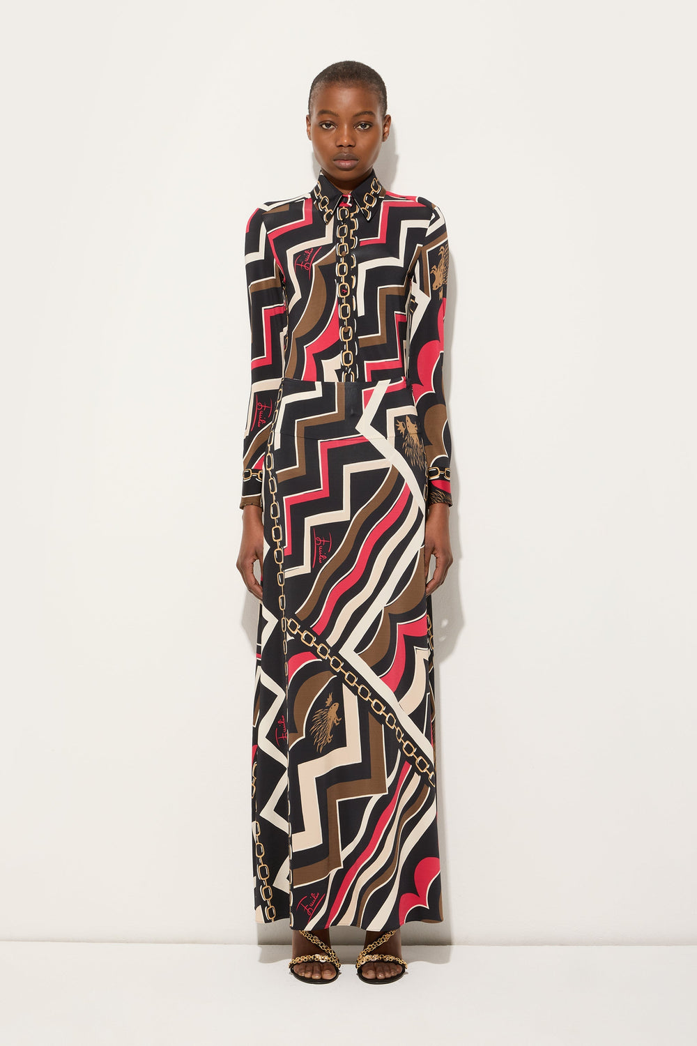 Pucci Istrice Print Long Skirt