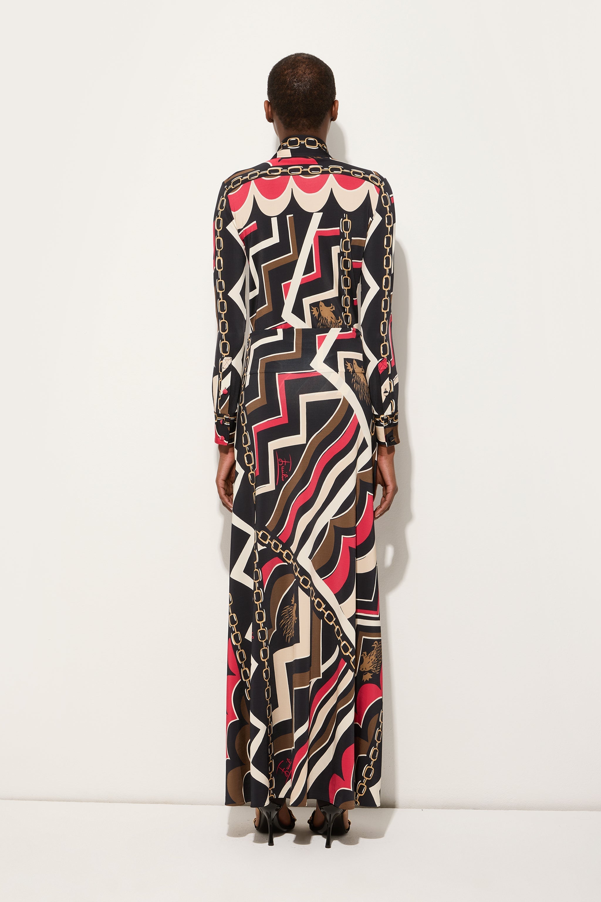 Pucci Istrice Print Long Skirt