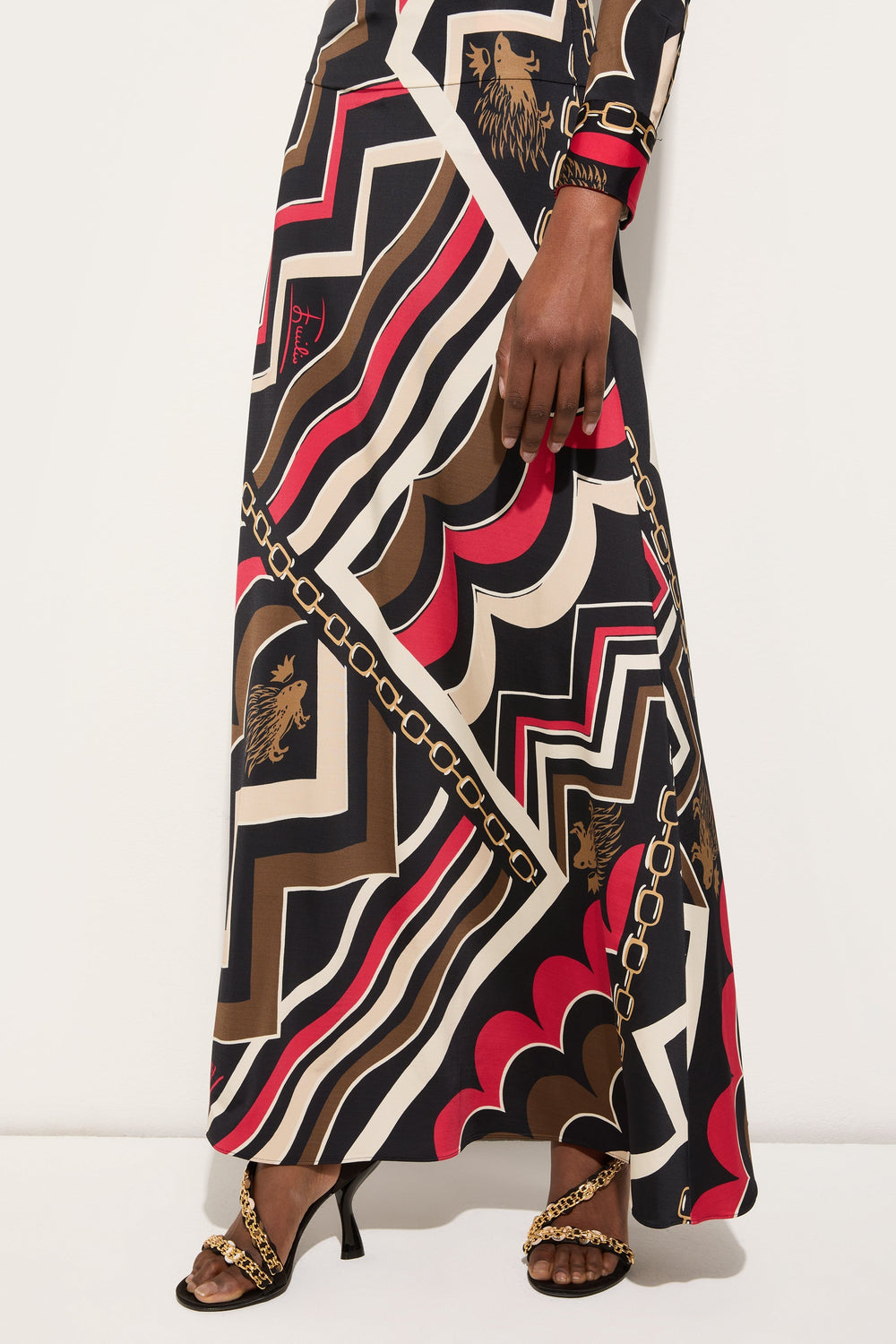 Pucci Istrice Print Long Skirt