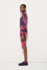 Pucci Orchidee Print Midi Skirt in Tulle