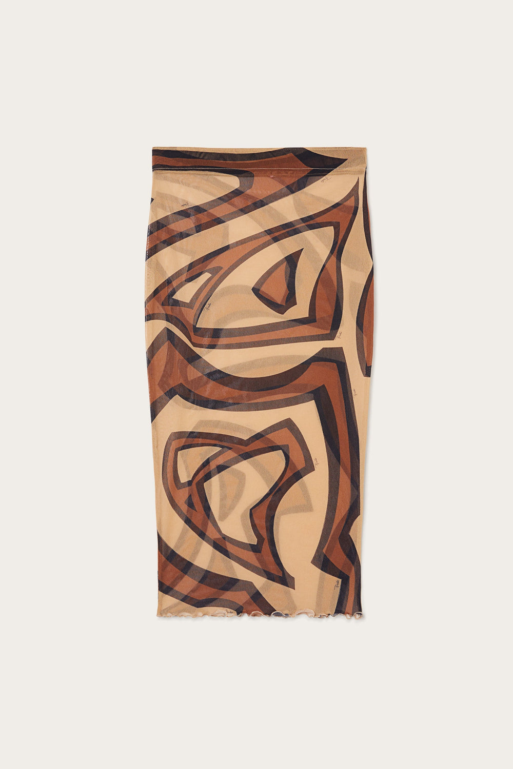 Pucci Labirinto Print Midi Skirt in Tulle