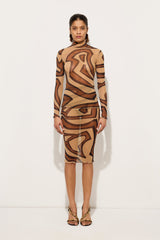 Pucci Labirinto Print Midi Skirt in Tulle