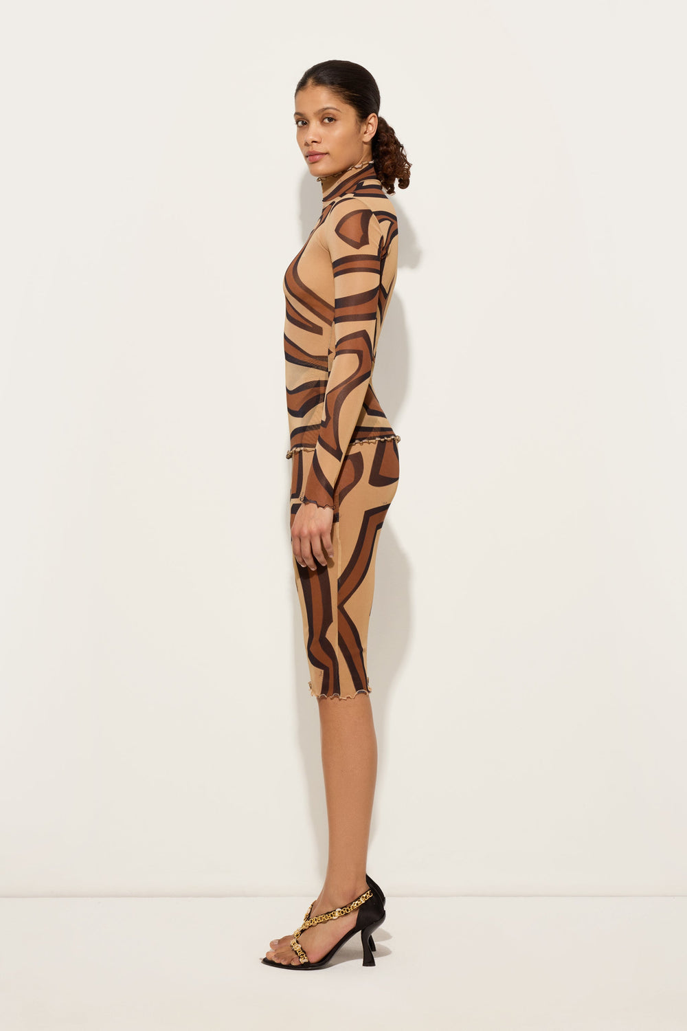 Pucci Labirinto Print Midi Skirt in Tulle