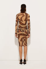 Pucci Labirinto Print Midi Skirt in Tulle