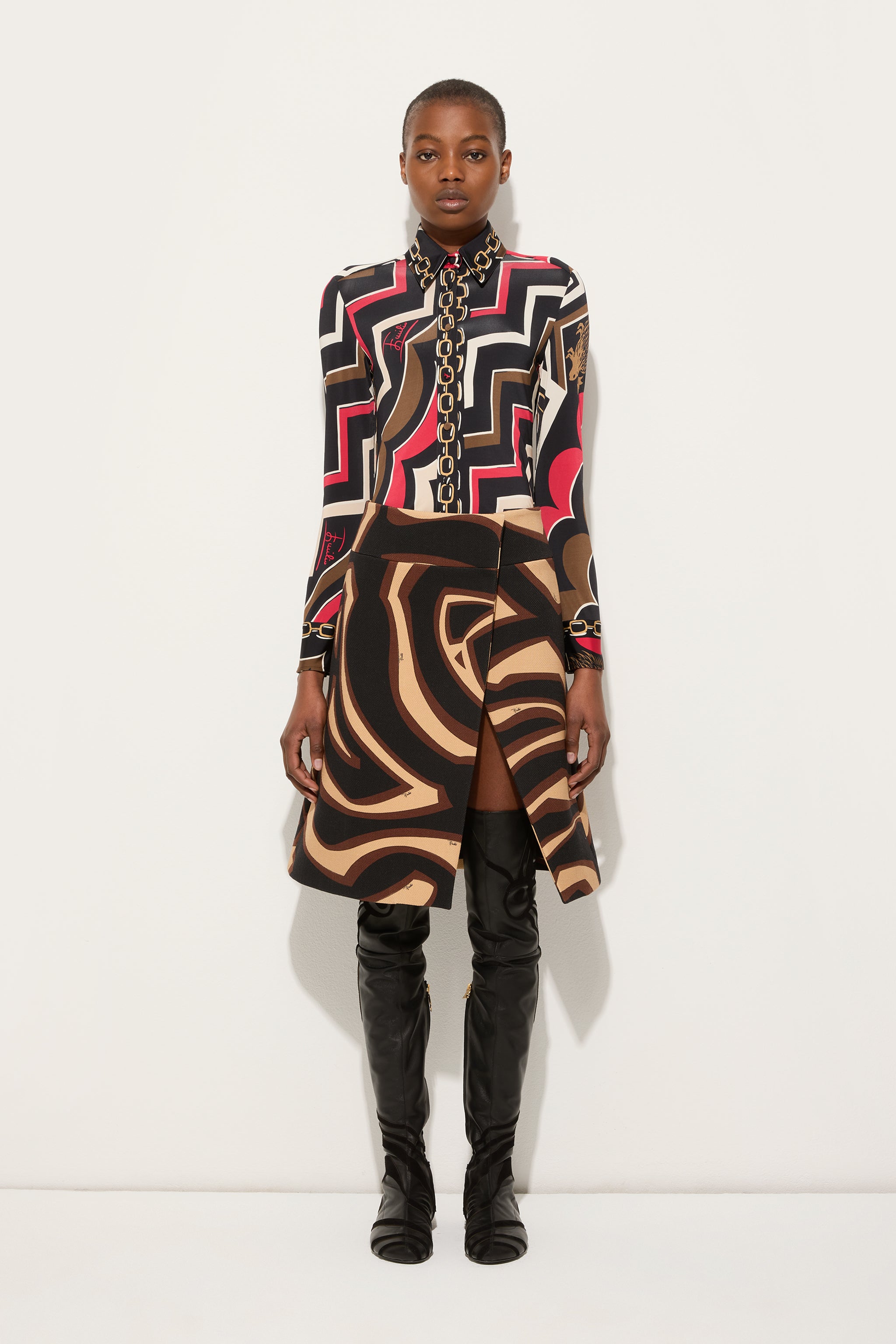 Pucci Labirinto Print Midi Skirt