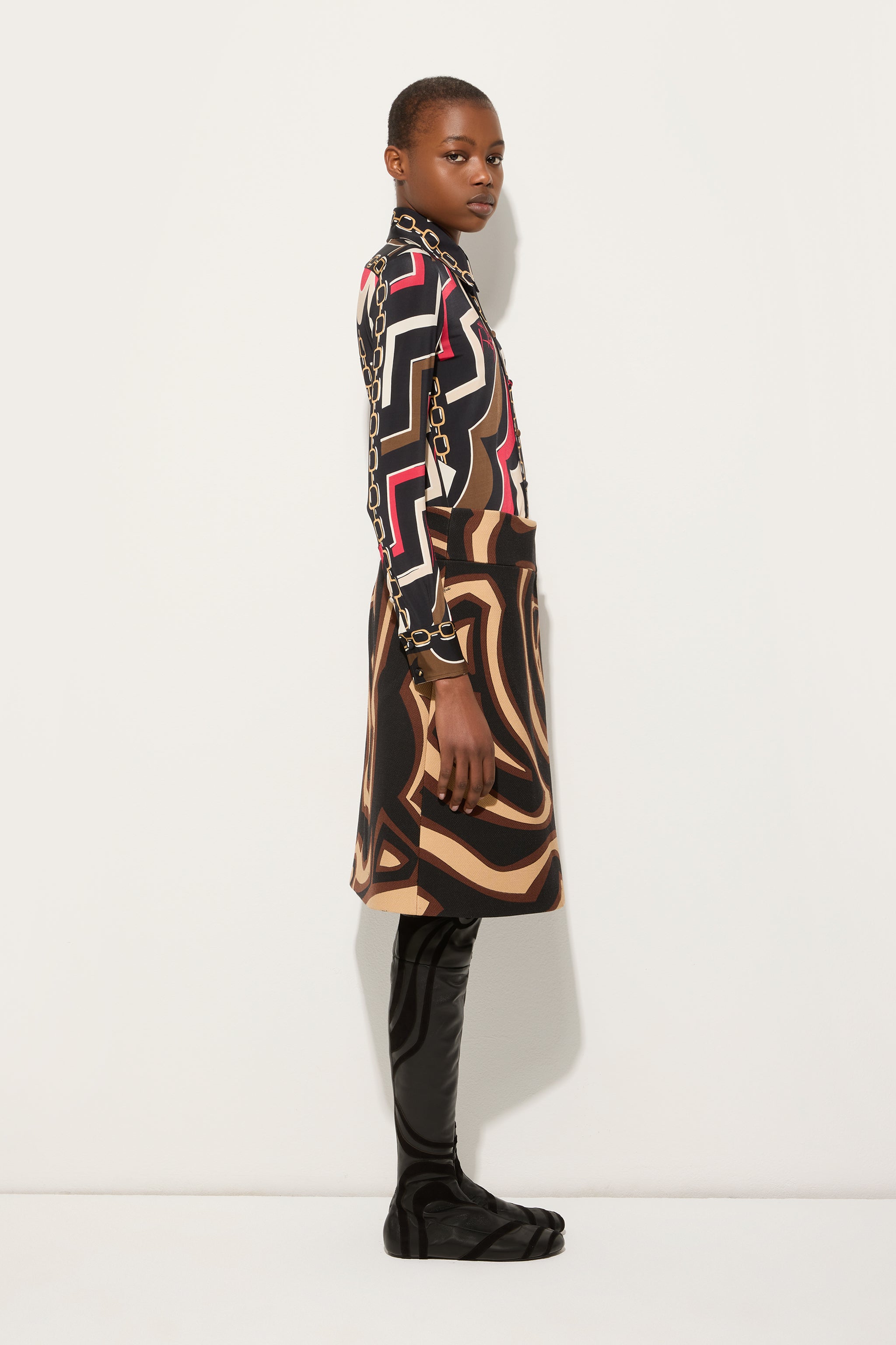Pucci Labirinto Print Midi Skirt