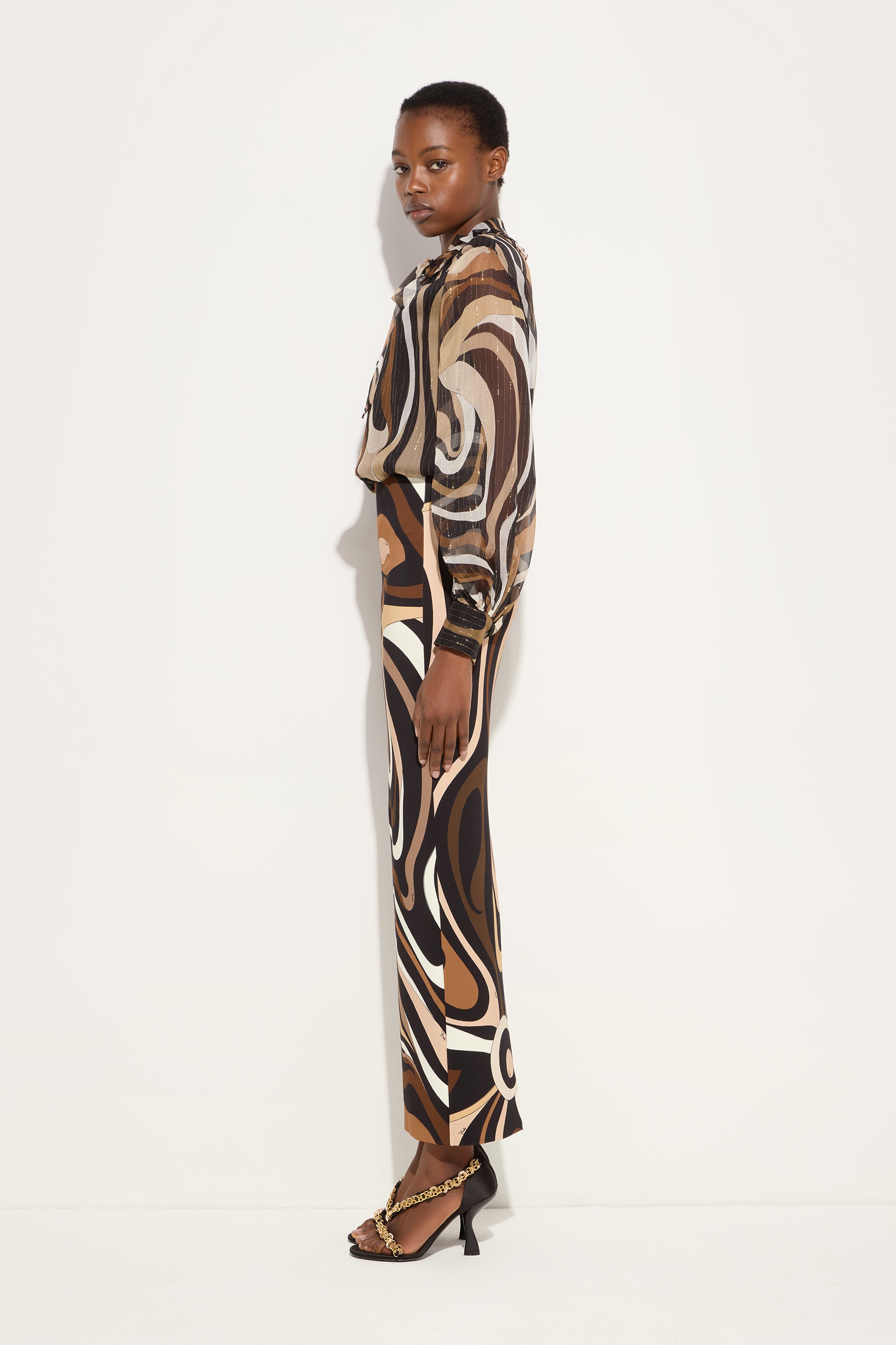 Pucci Marmo Print High Waist Skirt