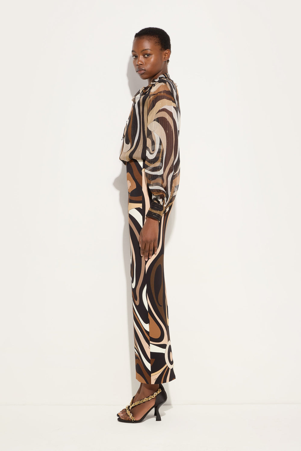Pucci Marmo Print High Waist Skirt