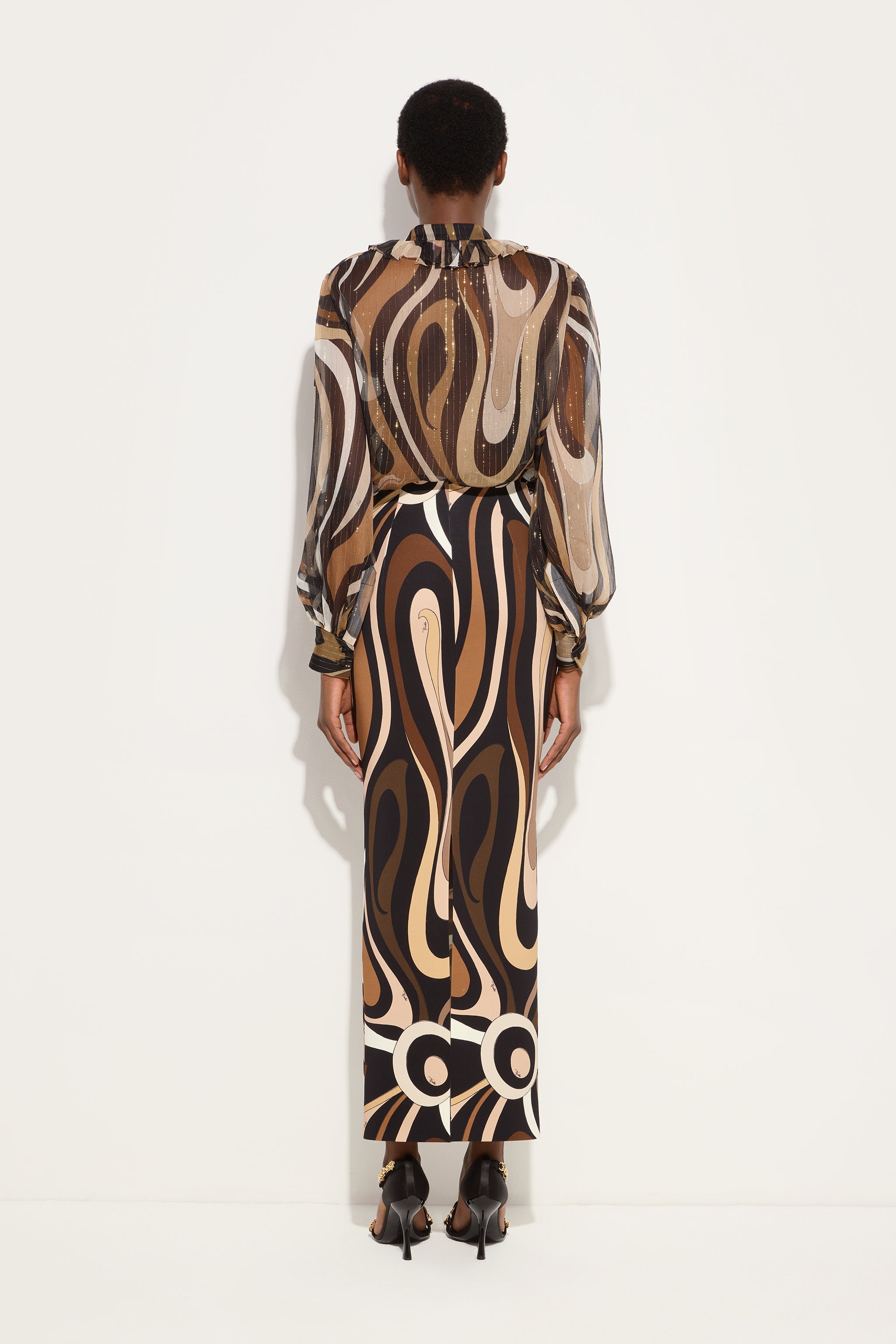 Pucci Marmo Print High Waist Skirt