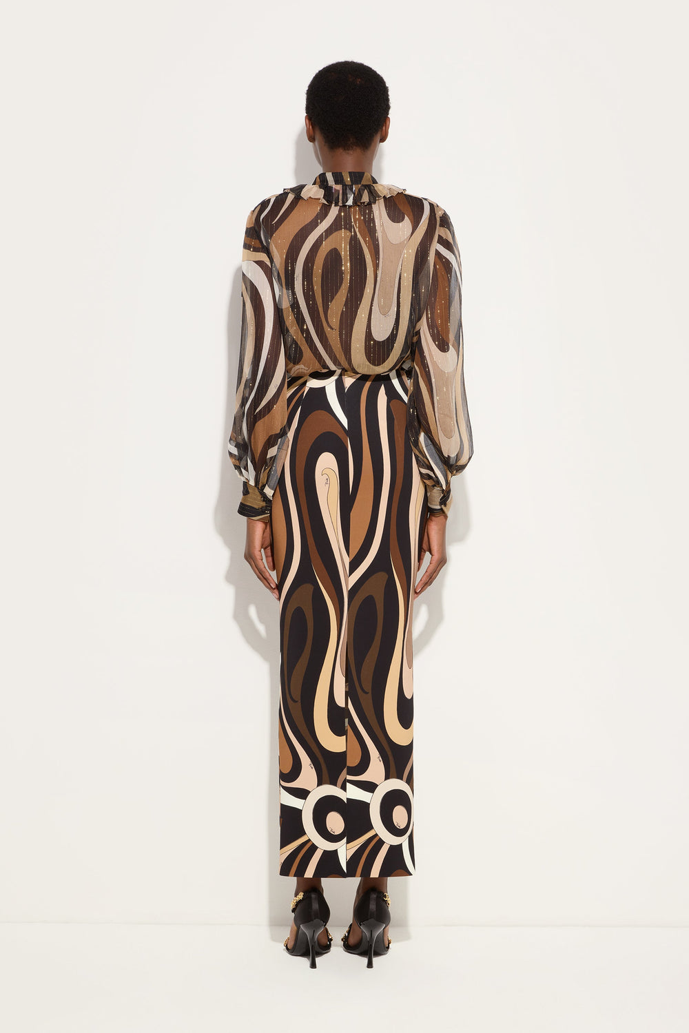 Pucci Marmo Print High Waist Skirt