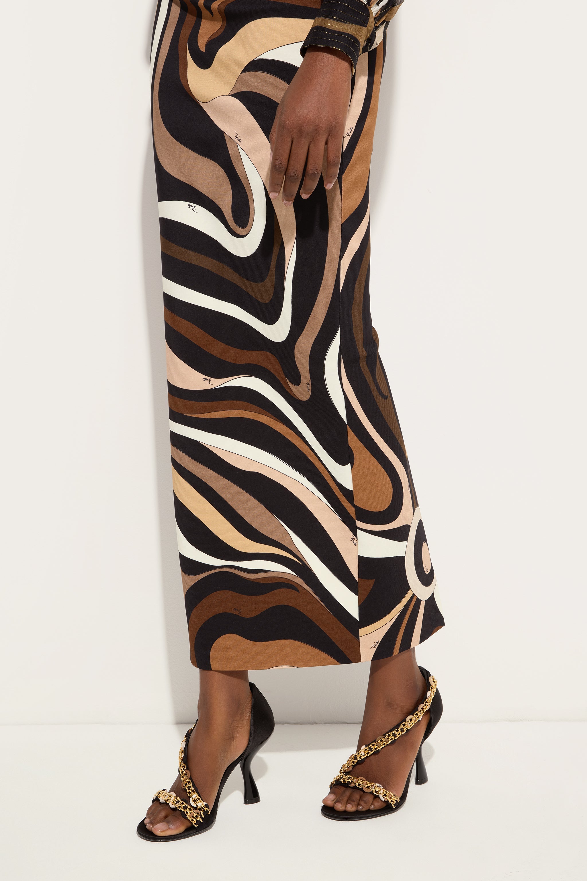 Pucci Marmo Print High Waist Skirt