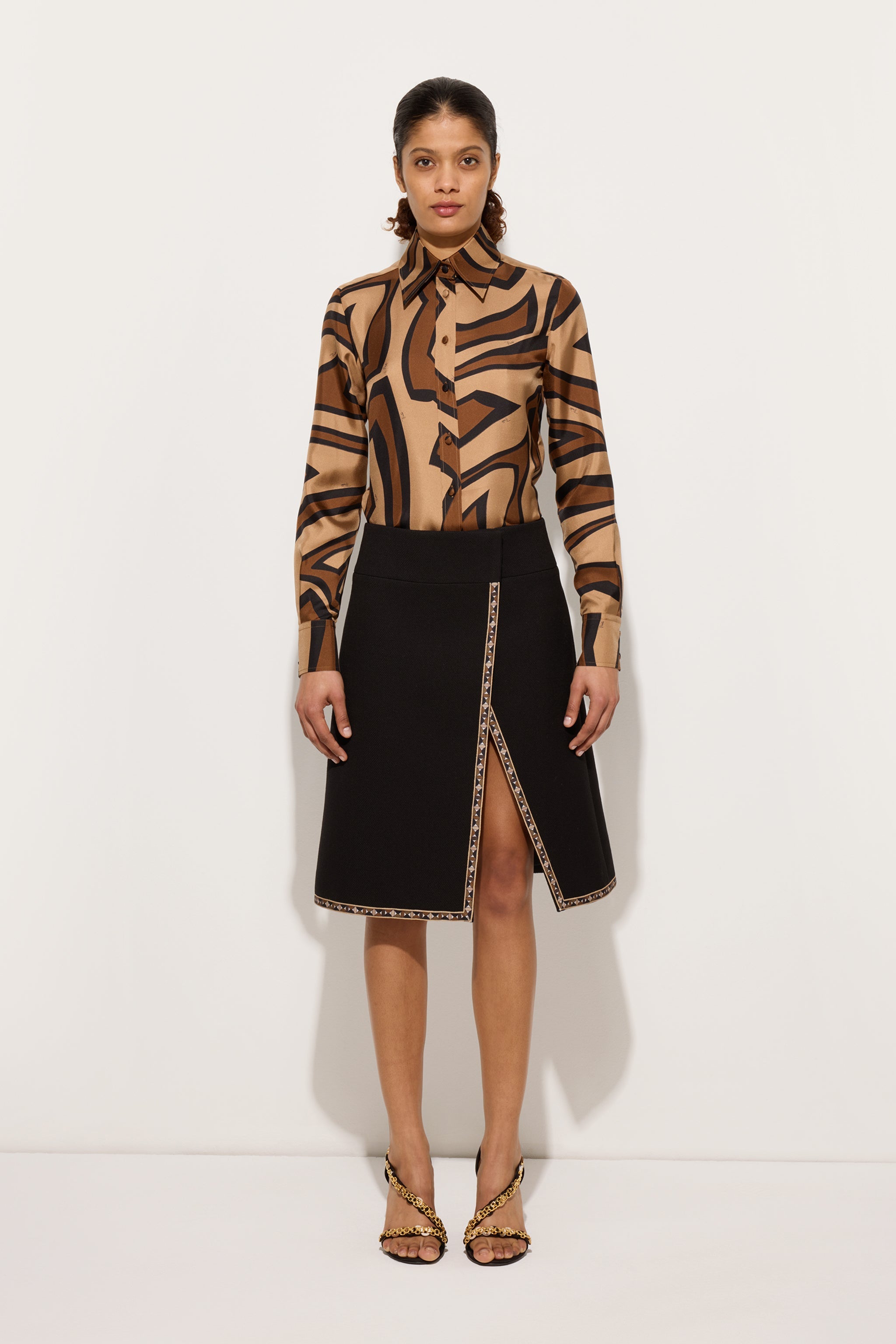 Pucci Wool Skirt with Printed Details