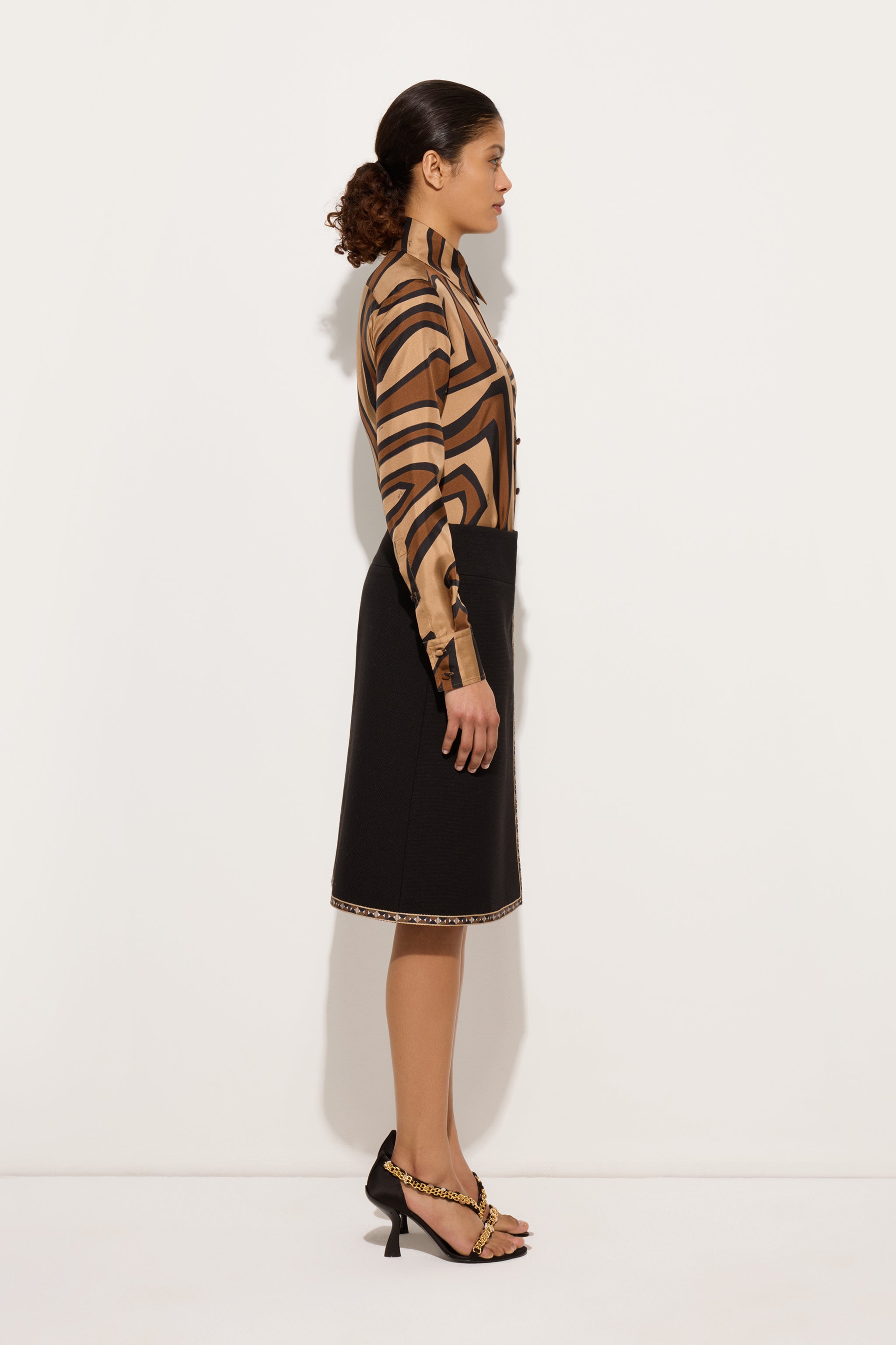 Pucci Wool Skirt with Printed Details