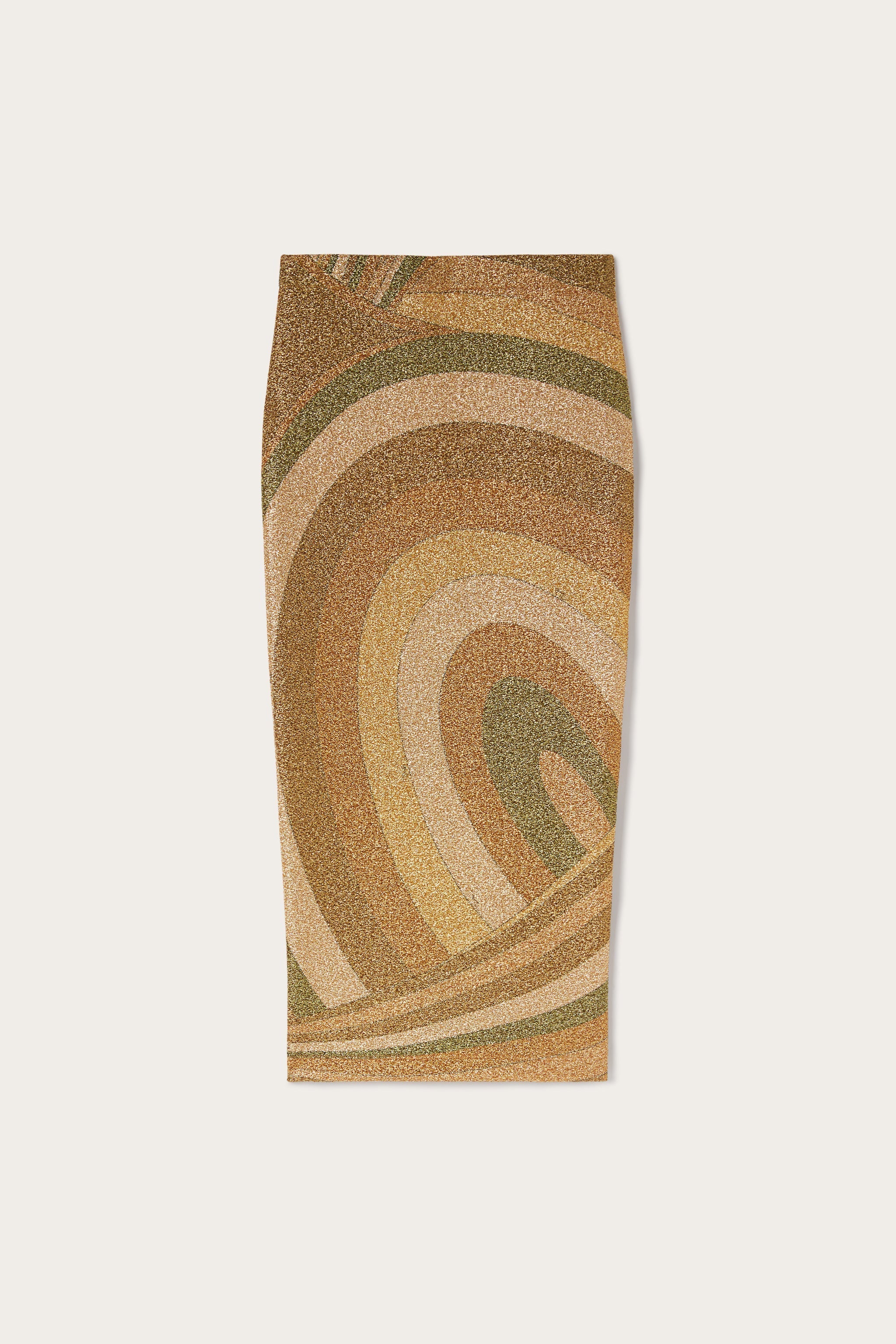 Pucci Iride Print Lamé Jersey Midi Skirt