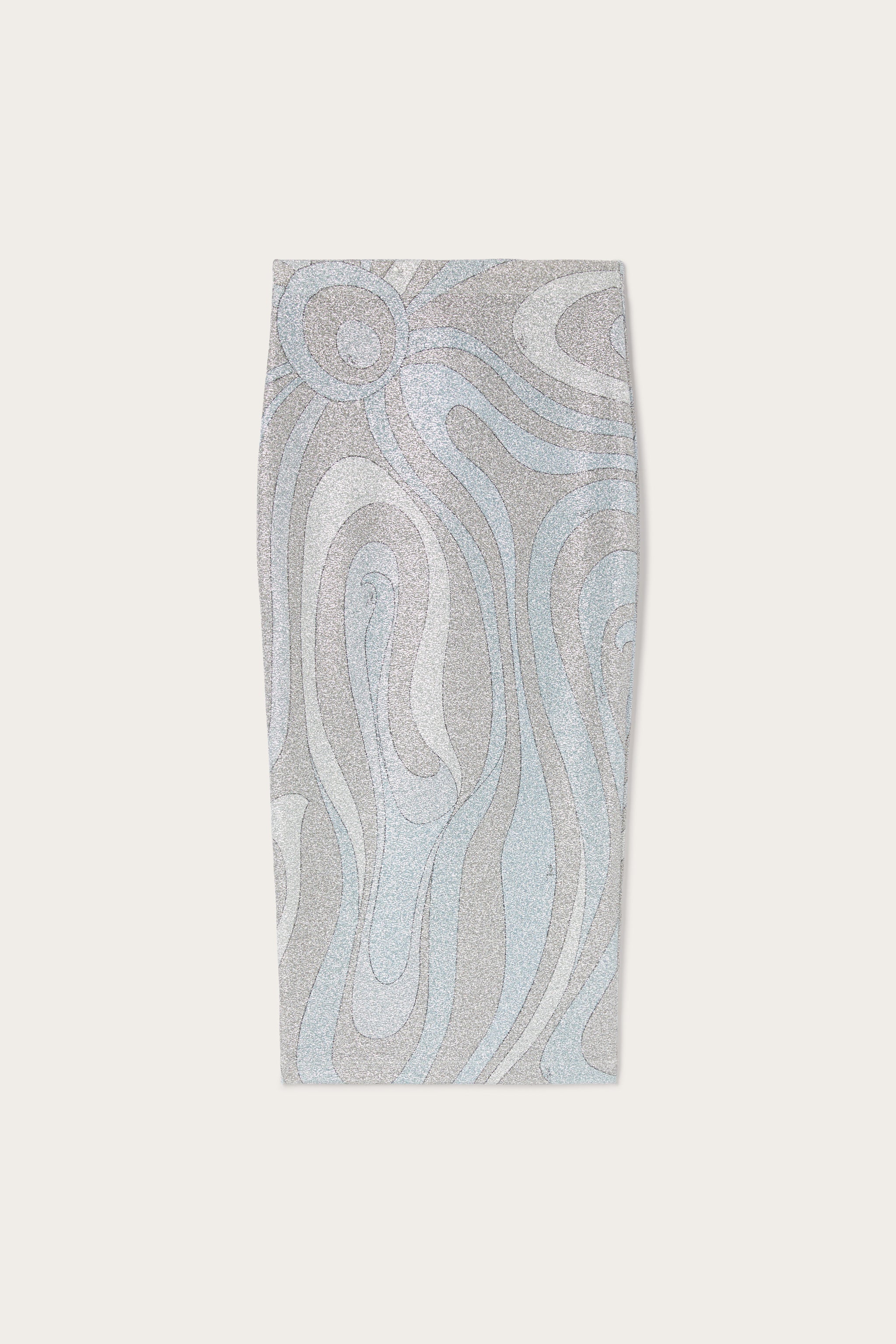 Pucci Marmo Print Midi Skirt in Jersey Lamé