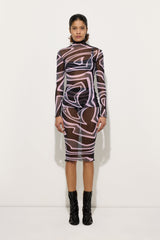 Pucci Labirinto Print Midi Skirt in tulle