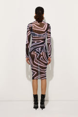 Pucci Labirinto Print Midi Skirt in tulle