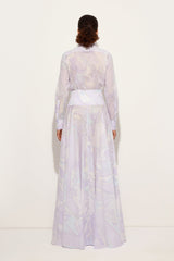 Pucci Orchidee Print Long Cotton Skirt
