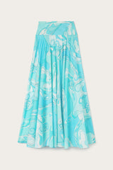Pucci Orchidee Print Long Cotton Skirt