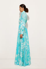 Pucci Orchidee Print Long Cotton Skirt