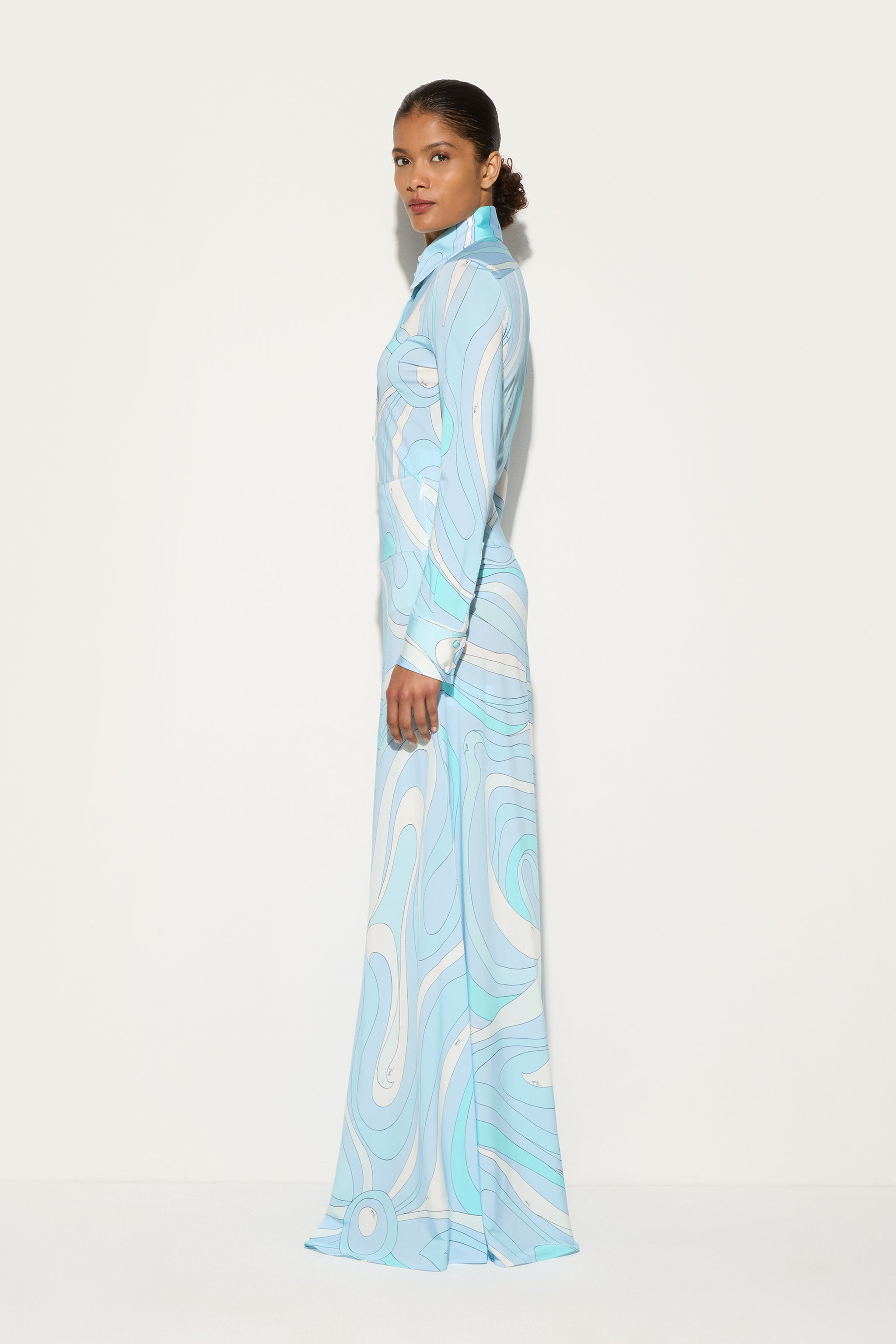 Pucci Marmo Print Long Skirt