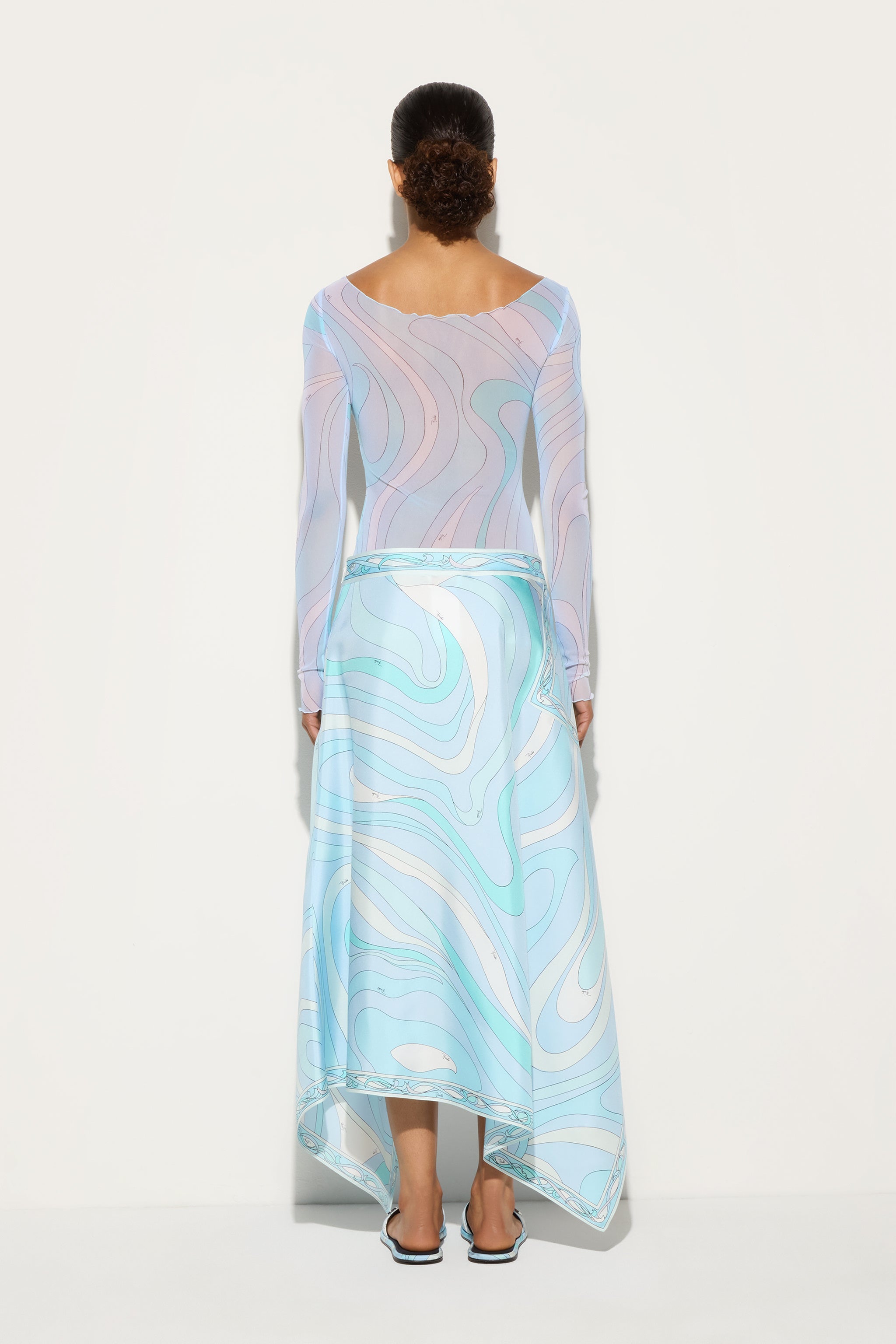 Pucci Marmo Print Asymmetrical Skirt