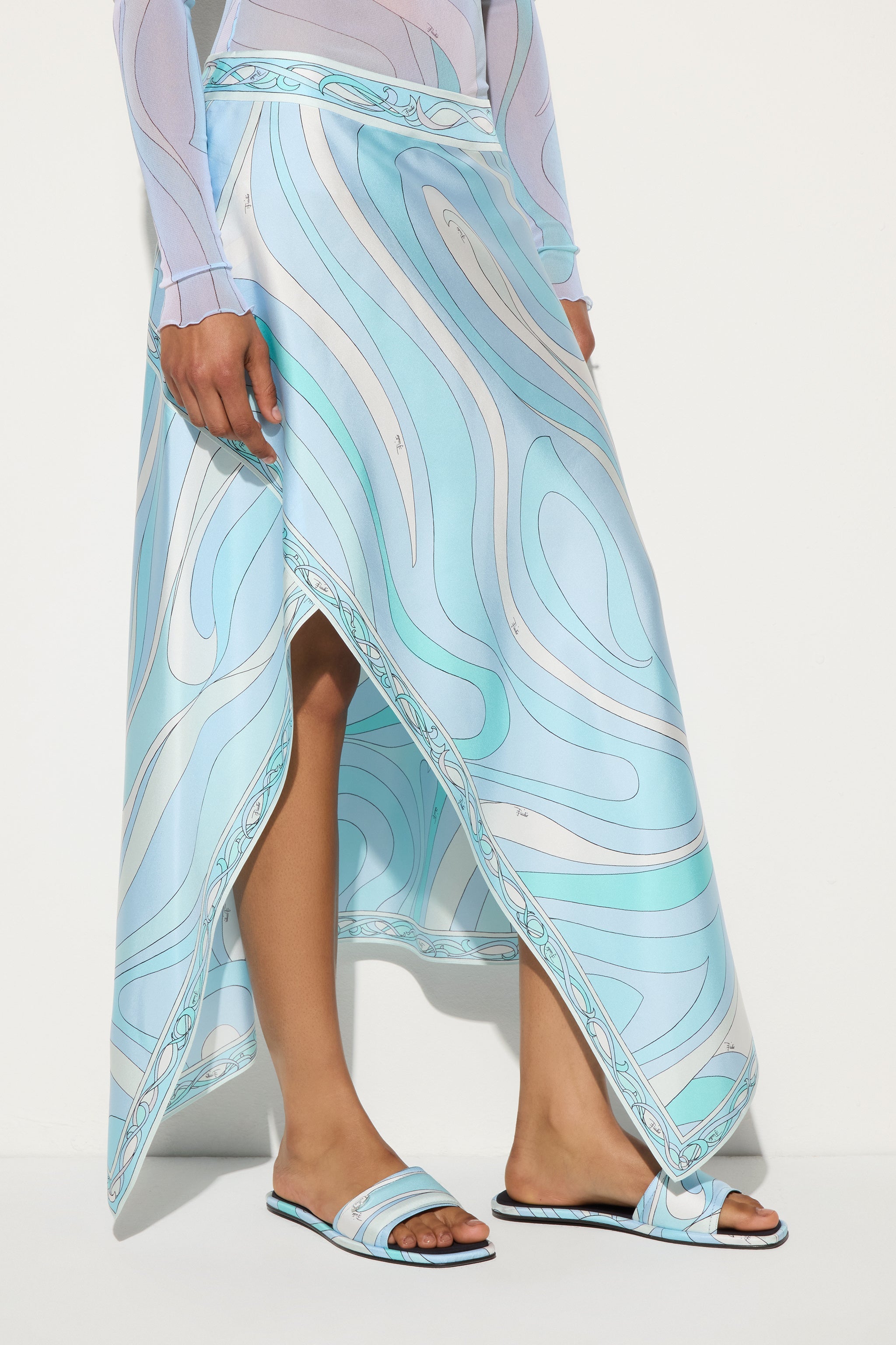 Pucci Marmo Print Asymmetrical Skirt