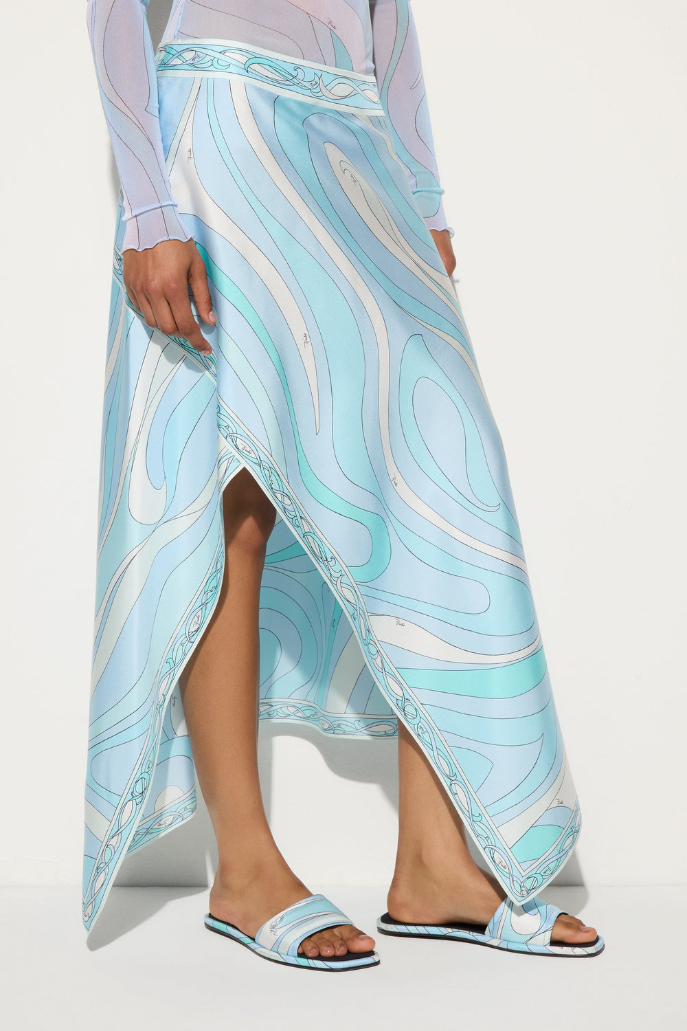 Pucci Marmo Print Asymmetrical Skirt