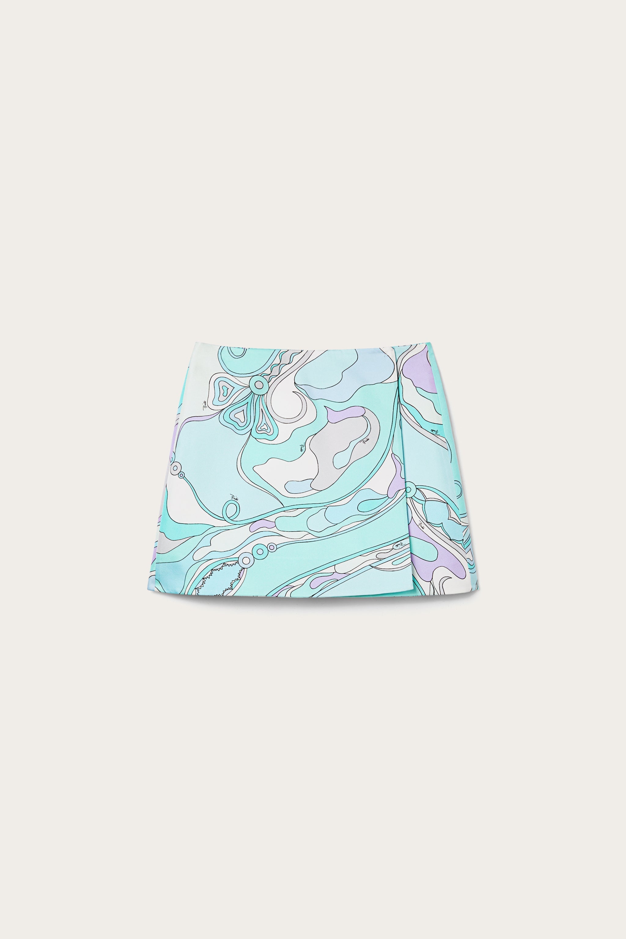 Pucci Orchidee Print Silk Miniskirt
